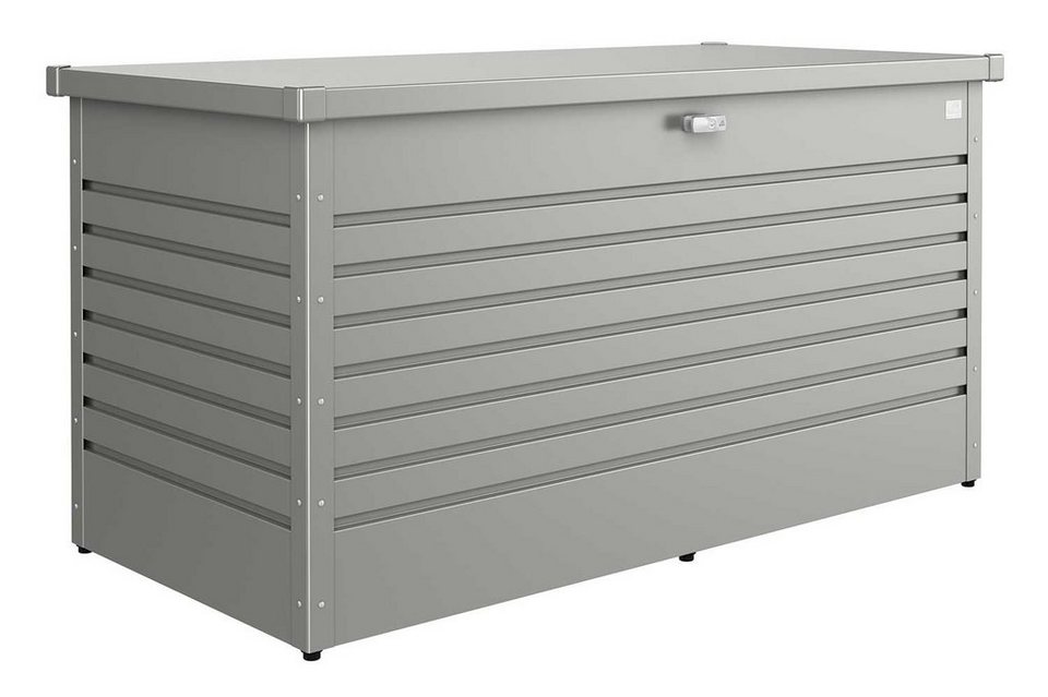 Biohort Gartenbox FREIZEIT, abschließbar, Quarzgrau metallic, B 160 x T 79  cm, Stahl feuerverzinkt