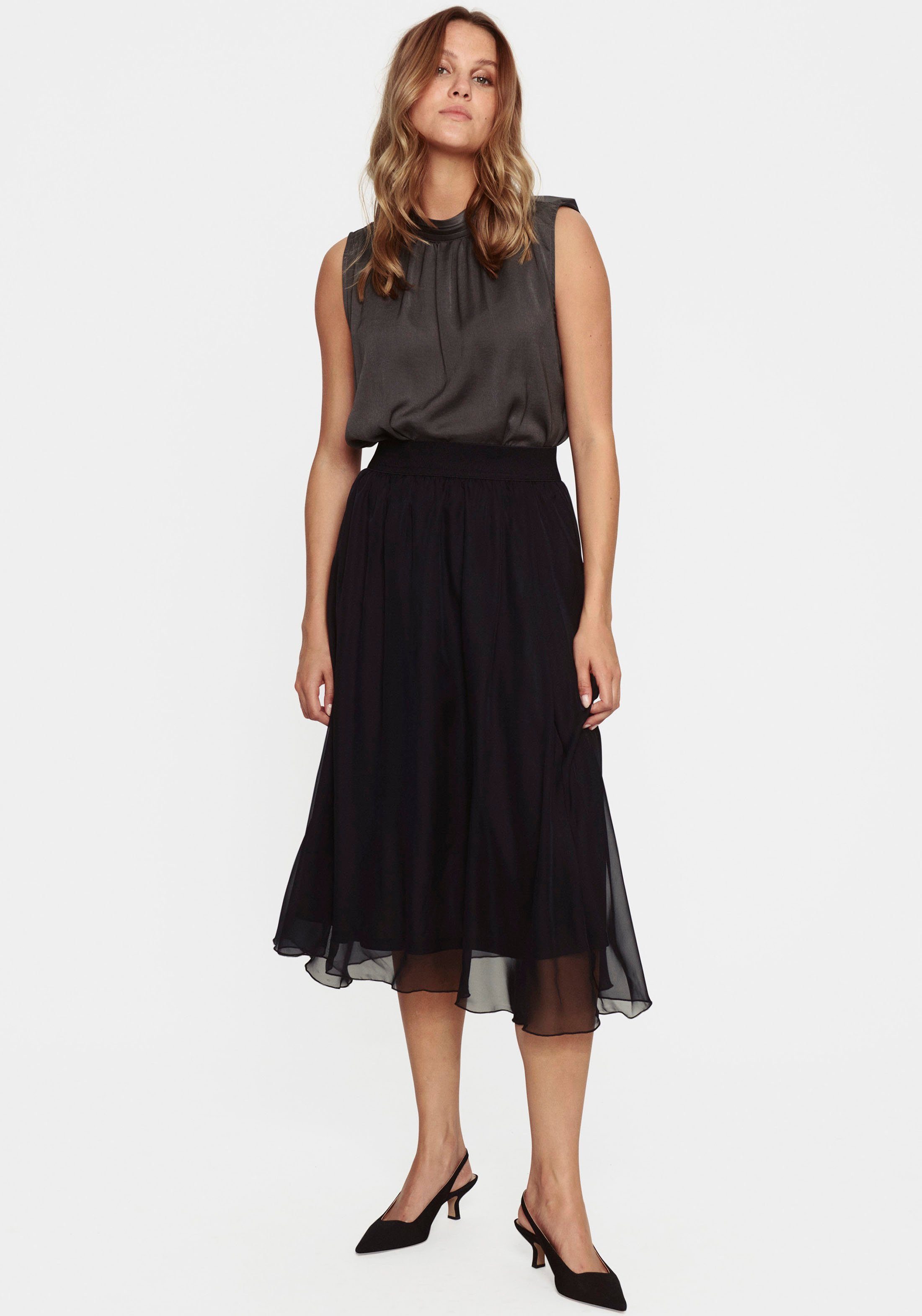 Saint Tropez Black CoralSZ Skirt Maxirock