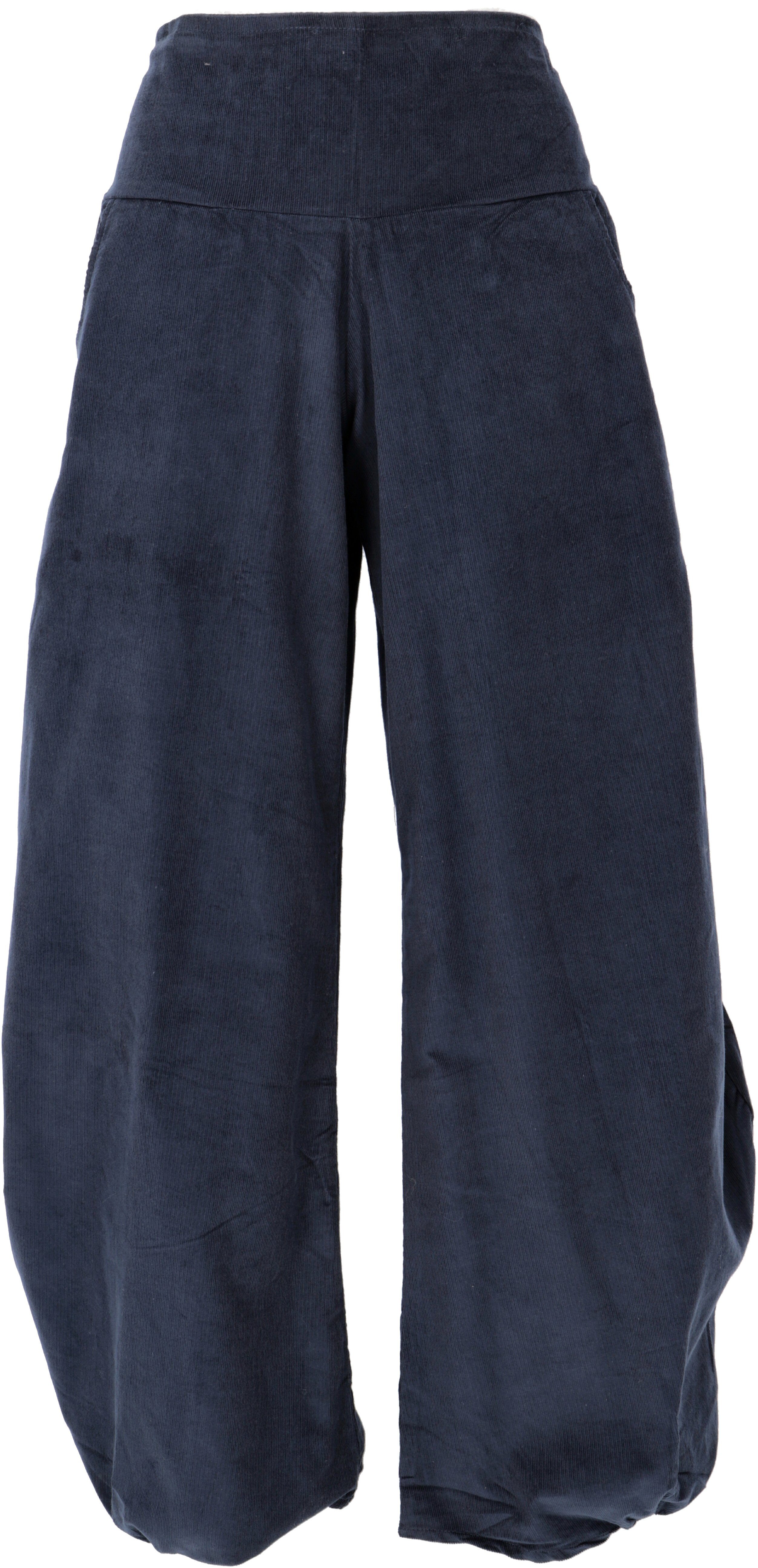 Guru-Shop Relaxhose Weite Cord Pluderhose, Feincord günstig online kaufen