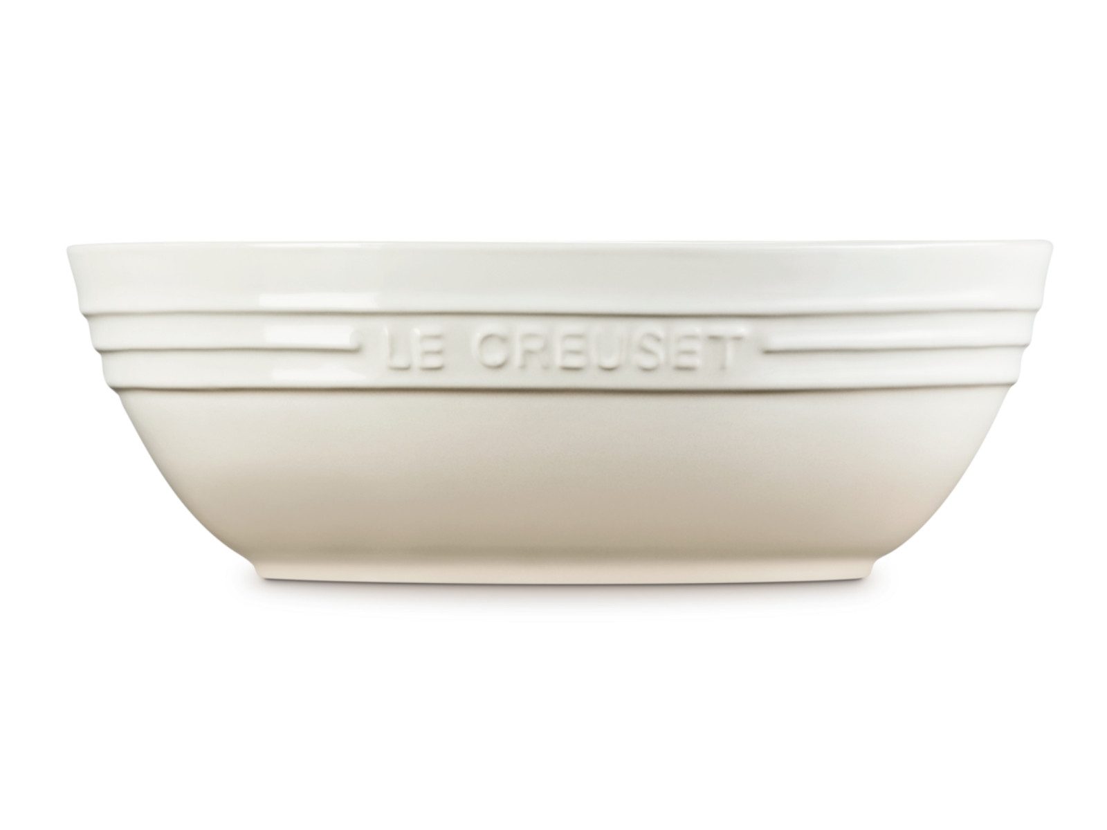 LE CREUSET Servierschale Servierschale rund meringue 3,2l, Steinzeug, (Servierschalen)