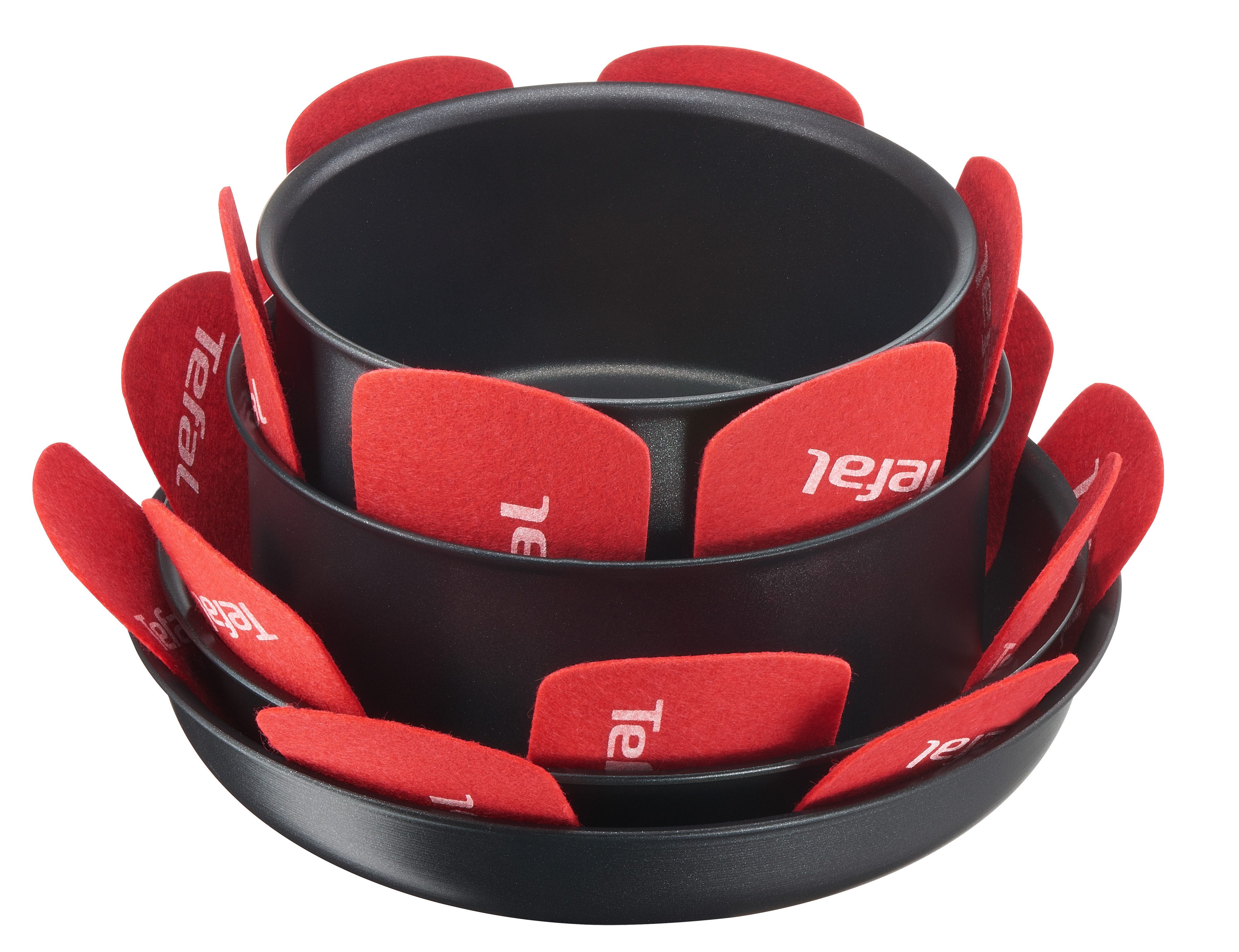 Tefal Pfannenschoner Ingenio, Zubehör für alle Töpfe und Pfannen, Set, 4-tlg., 4-tlg., Filz, bis 38 cm, Schutz vor Kratzern und Erschütterungen