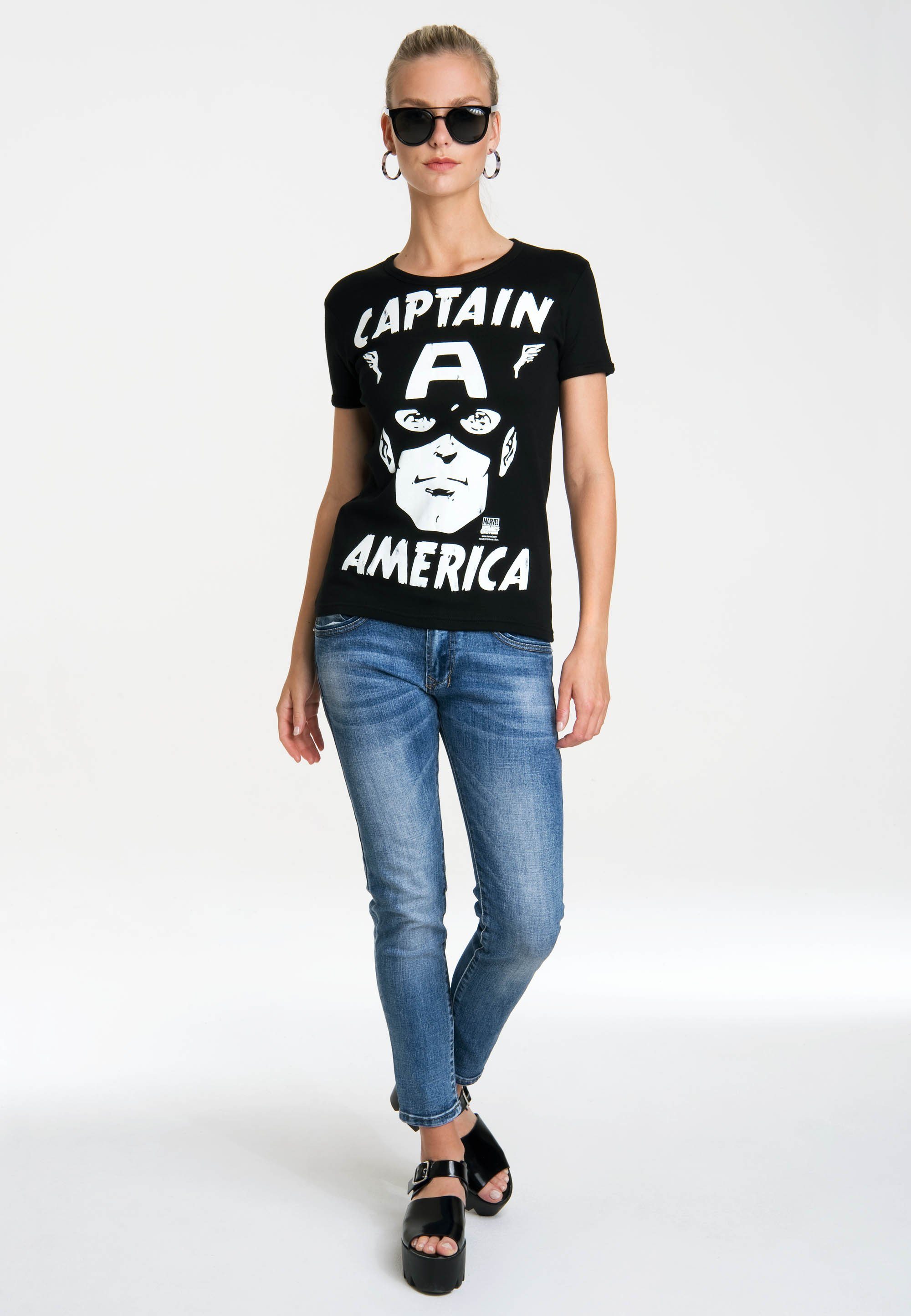 – Portrait Captain Originaldesign lizenziertem LOGOSHIRT T-Shirt mit America