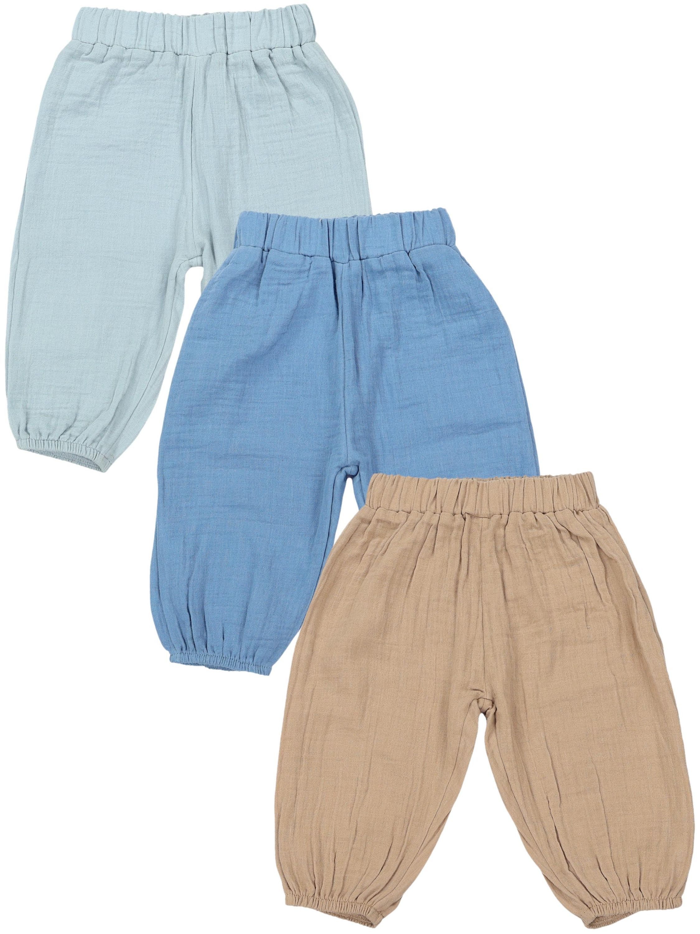 TupTam Sweathose TupTam Baby Unisex Musselin- Pumphose 3er Pack
