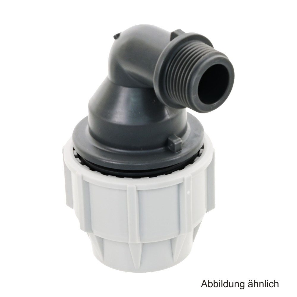 Plasson Wasserrohr Plasson Serie 18, Winkel 90° mit AG, 32 mm x 1"