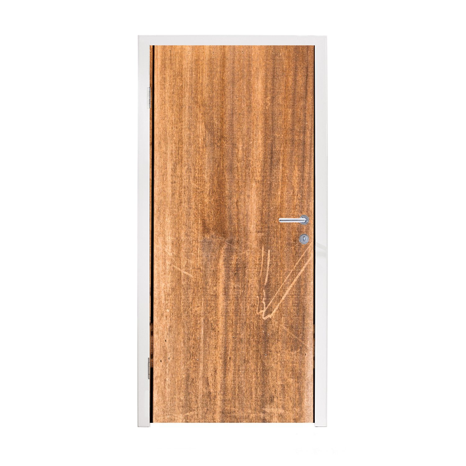 MuchoWow Türtapete Vertikale Bohlenstruktur, Matt, bedruckt, (1 St), Fototapete für Tür, Türaufkleber, 75x205 cm