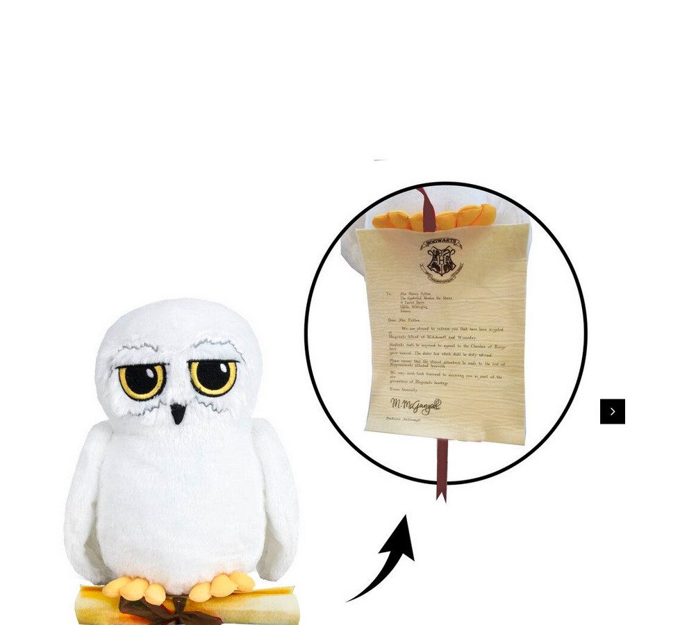 Cinereplicas Plüschfigur Harry Potter - Hedwig Eule mit Brief - Plüschfigur 25 cm (1-St)