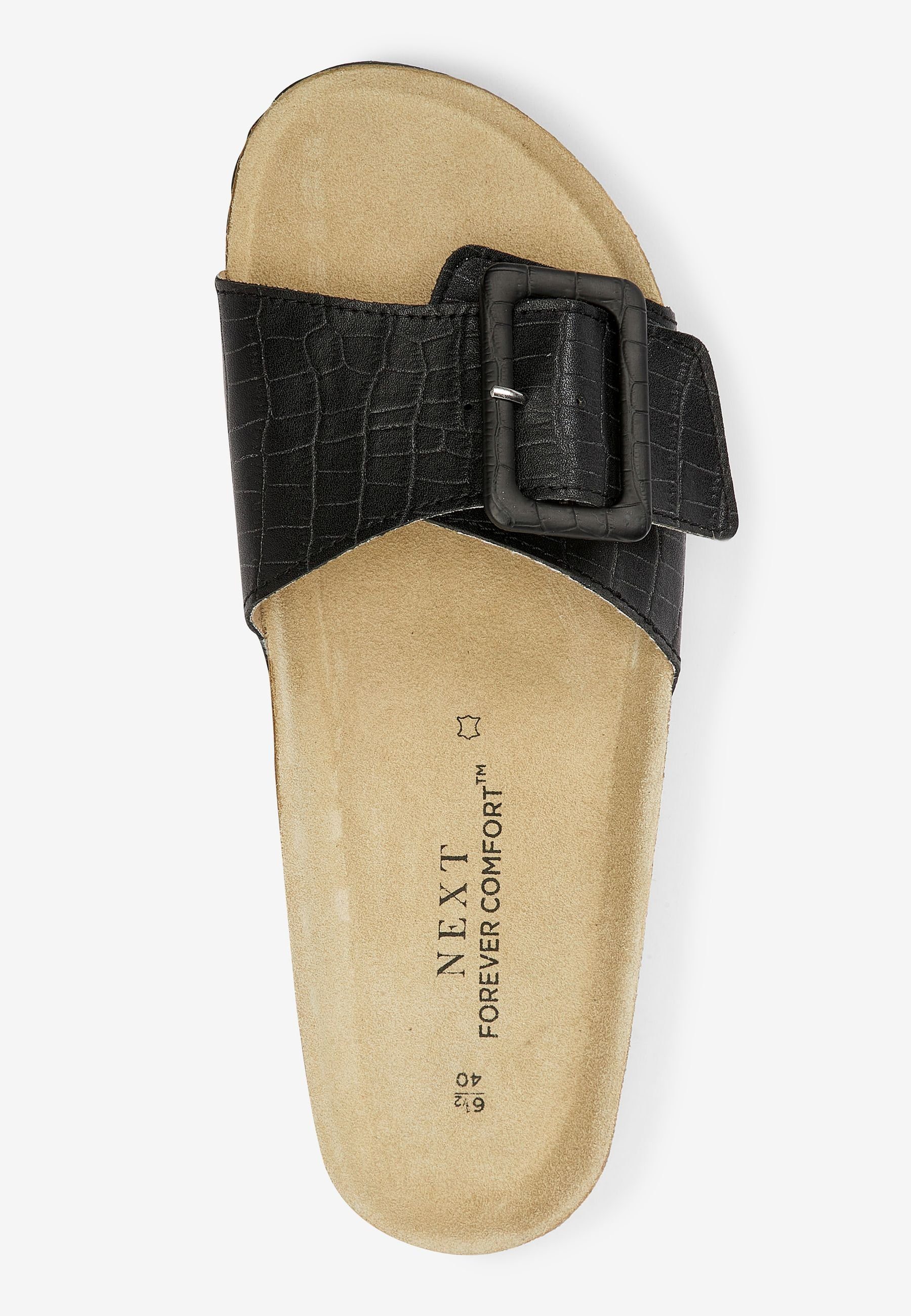 Ledersandalen Comfort® Forever Fußbett Sandale Next mit Black (1-tlg)