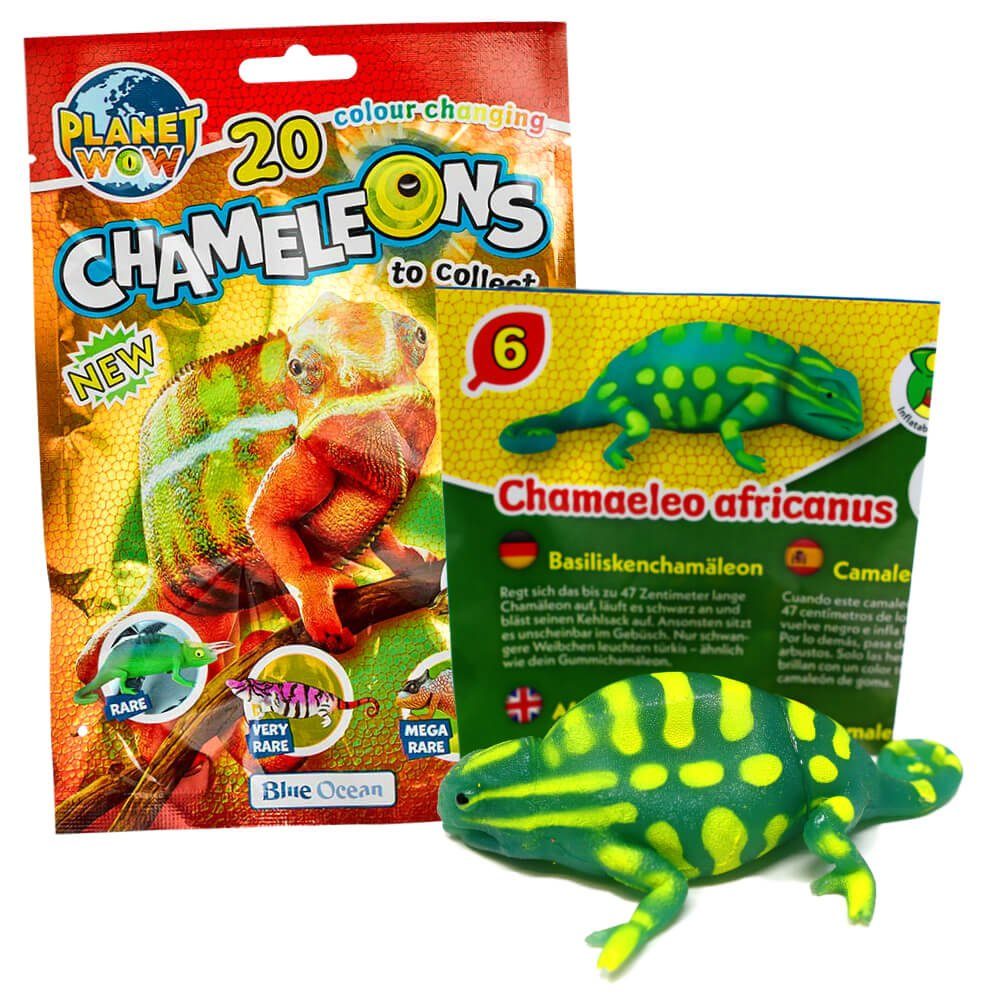 Blue Ocean Sammelfigur Blue Ocean Chamäleons Sammelfiguren 2024 - Planet Wow - Selten - Figur (Set), Chamäleons - Figur 6. Basiliskenchamäleon (Plustert sich auf)