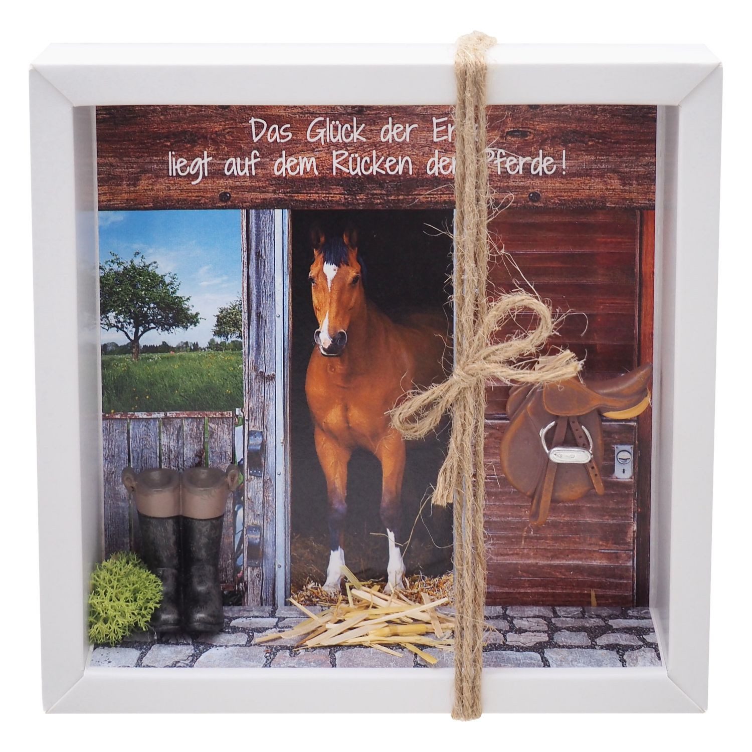 ZauberDeko Geschenkbox Geldgeschenk Verpackung Reiten Pferd Pferdestall Stall Ponyhof