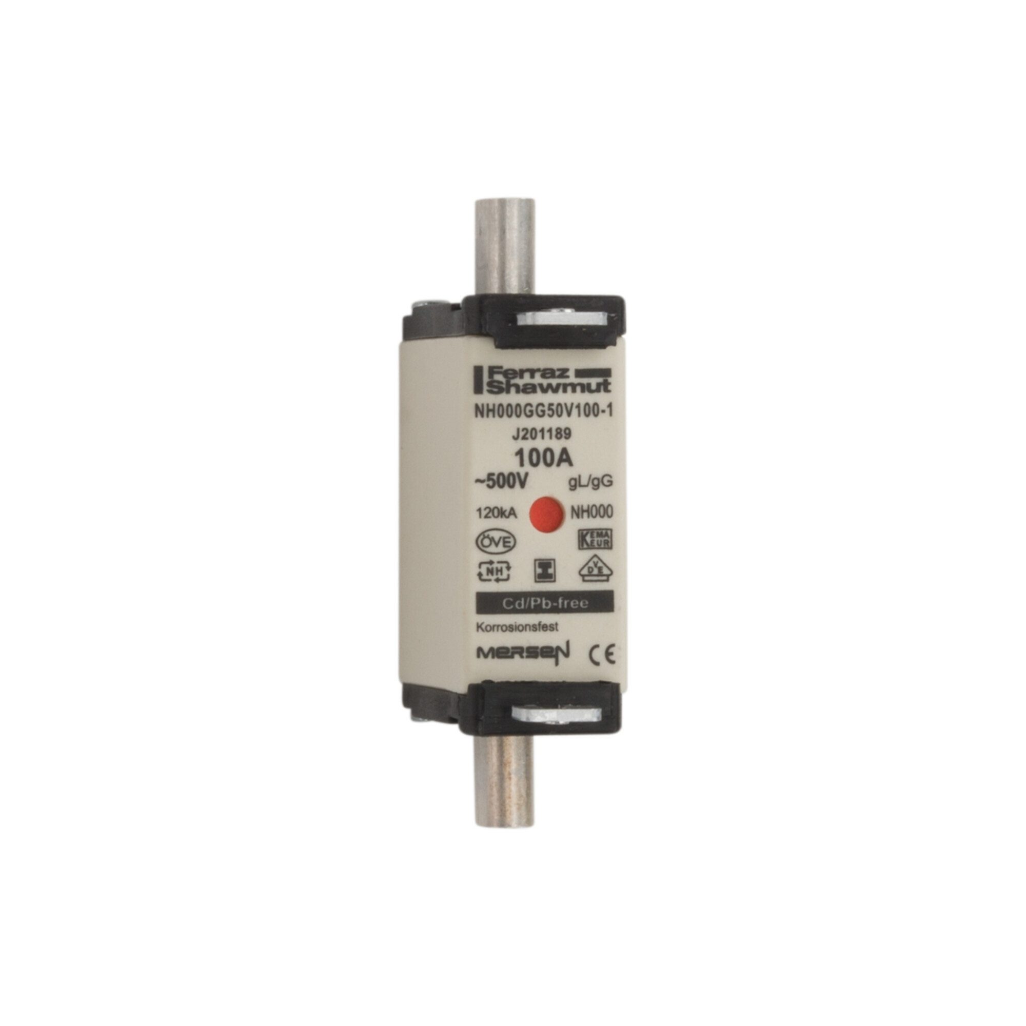 MERSEN Sicherungshalter Mersen NH-Sicherungseinsatz SG Gr.000 gG100A/500VKM NH000GG50V100-1
