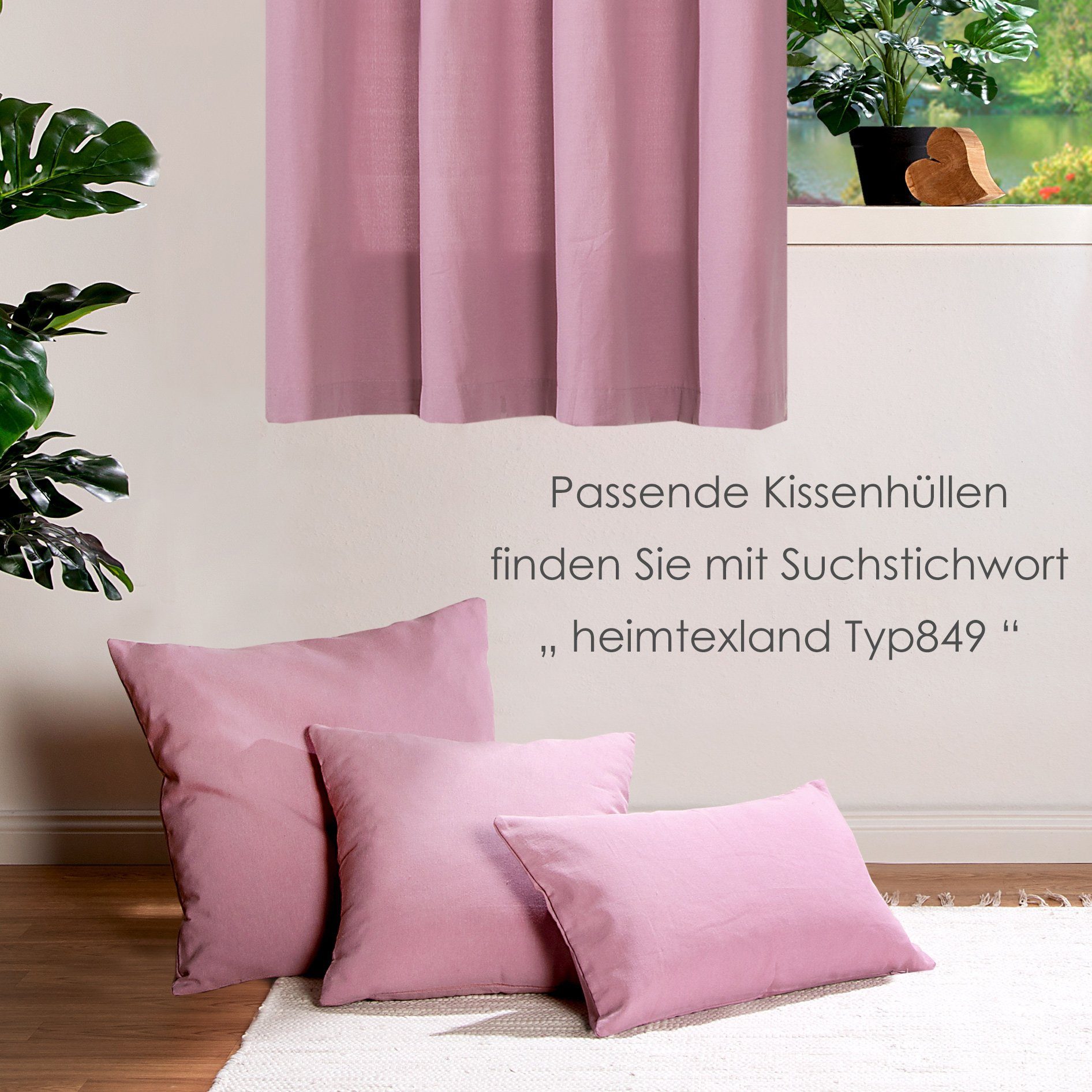 heimtexland Vorhang Dekoschal Baumwolle Vorhang Deko Gardine Ösenschal (1 St), Ösen, blickdicht, Baumwoll-Gemisch, blickdicht