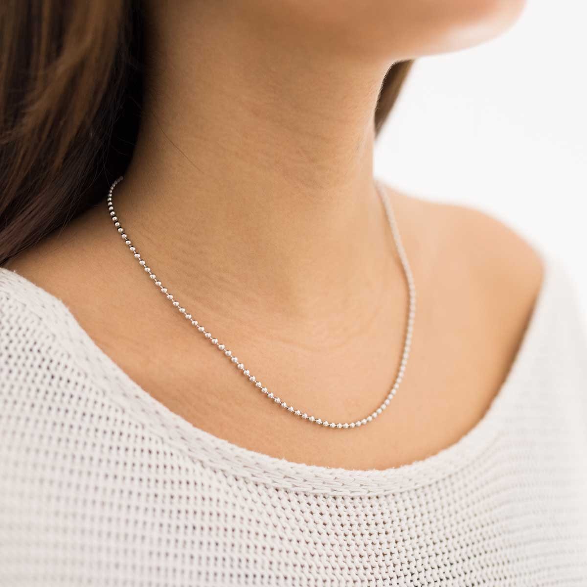 Materia Silberkette Damen Silber Kugelkette Hochglanz günstig online kaufen