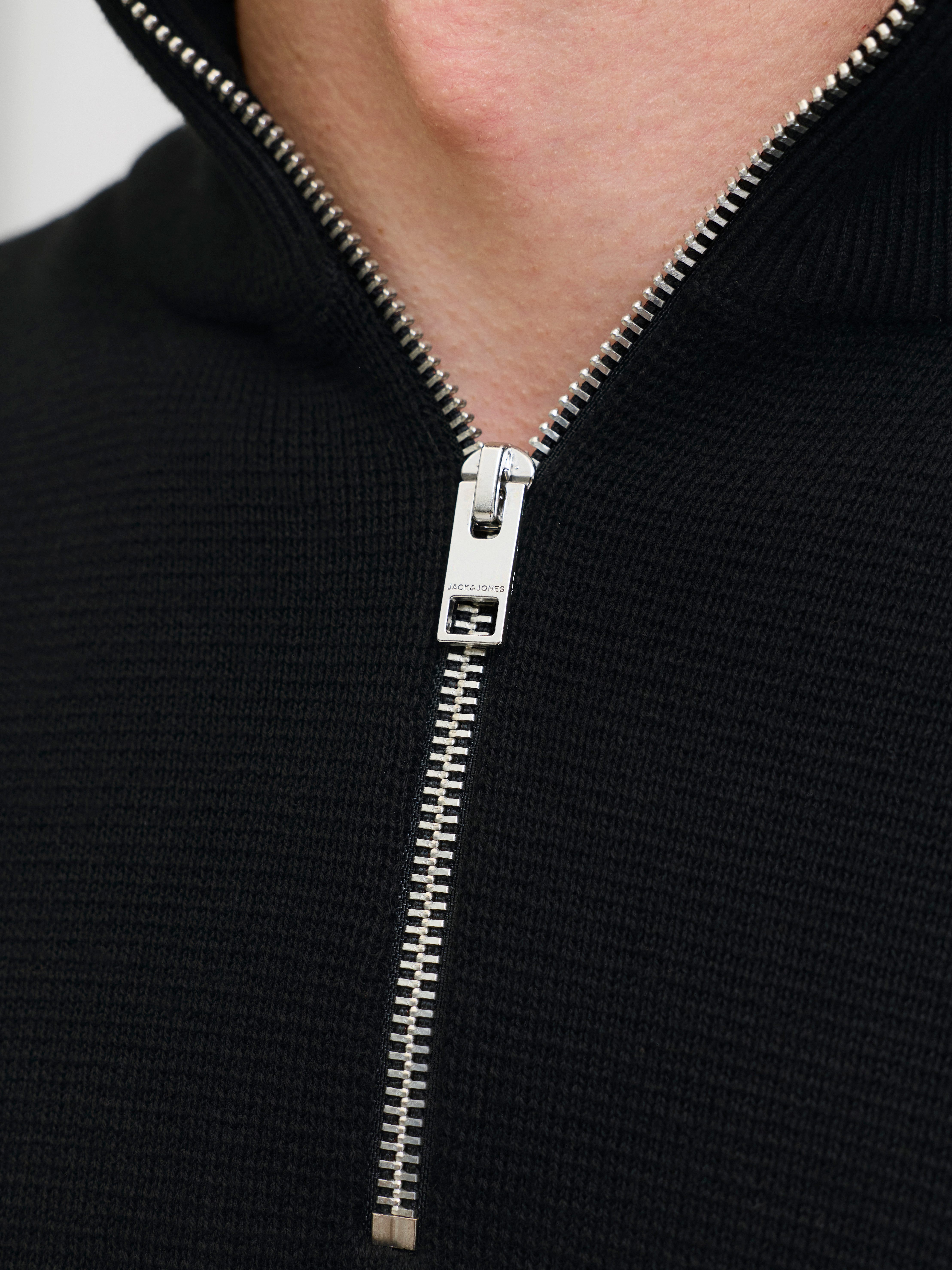 Jack & Jones Troyer JPRBLAMILANO STITCH KNIT HALF ZIP SN Baumwolle, relaxed fit – Bild 4 von 5