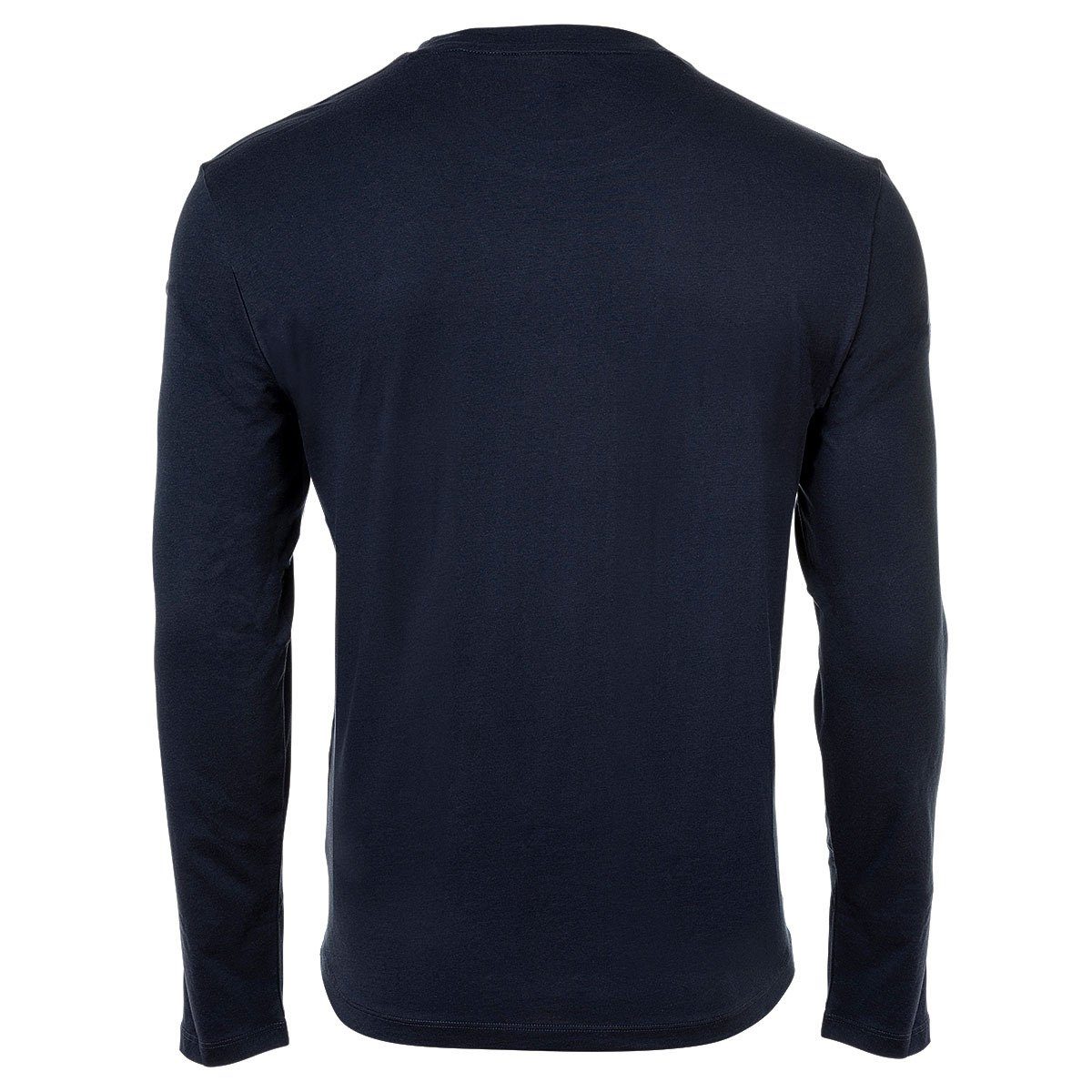 HUGO T-Shirt Herren Longsleeve - Langarm DEROL222, Blau Rundhals
