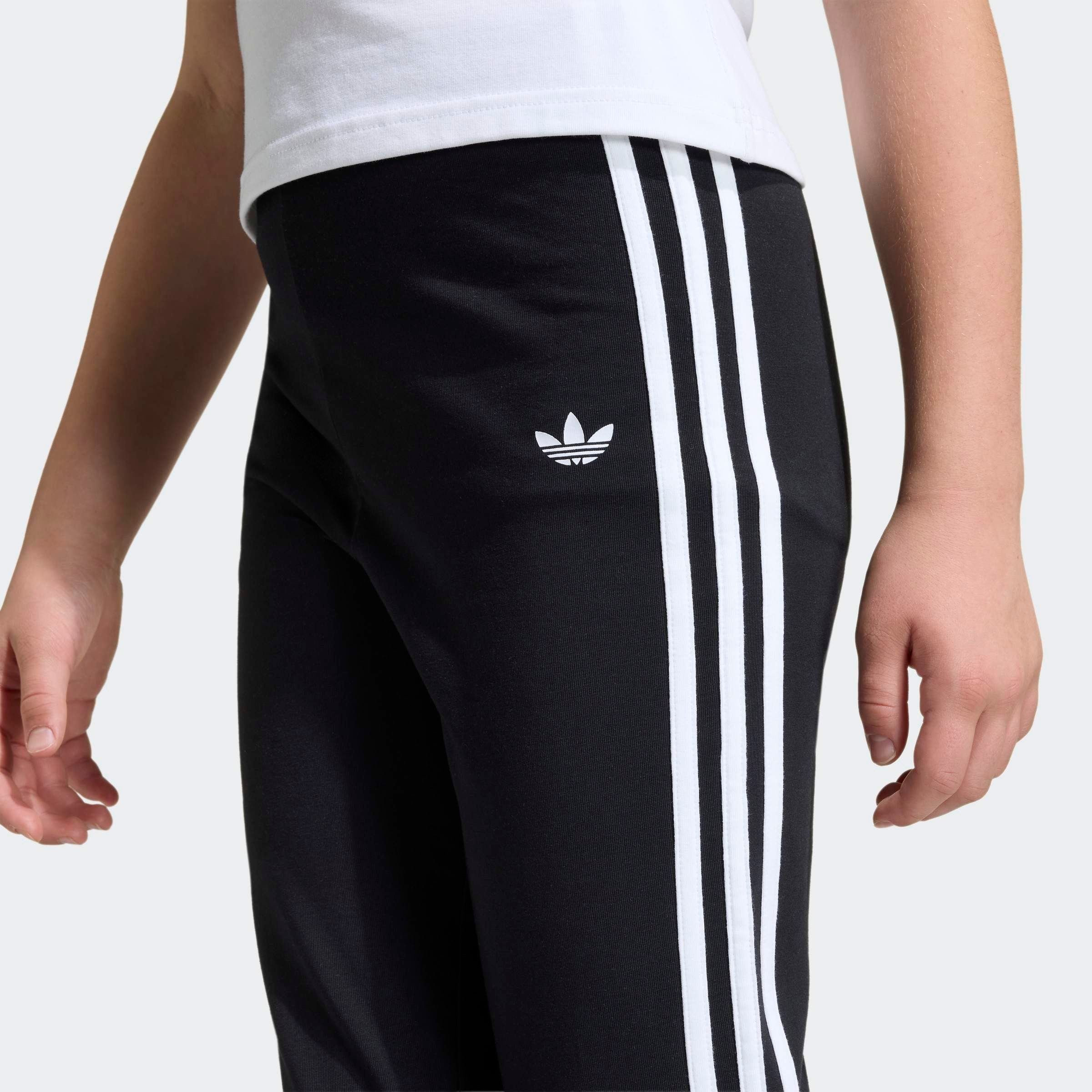 adidas Originals Leggings 3S LEGGINGS für Kinder, aus Baumwolle, mit Gummizug, eng anliegende Passform