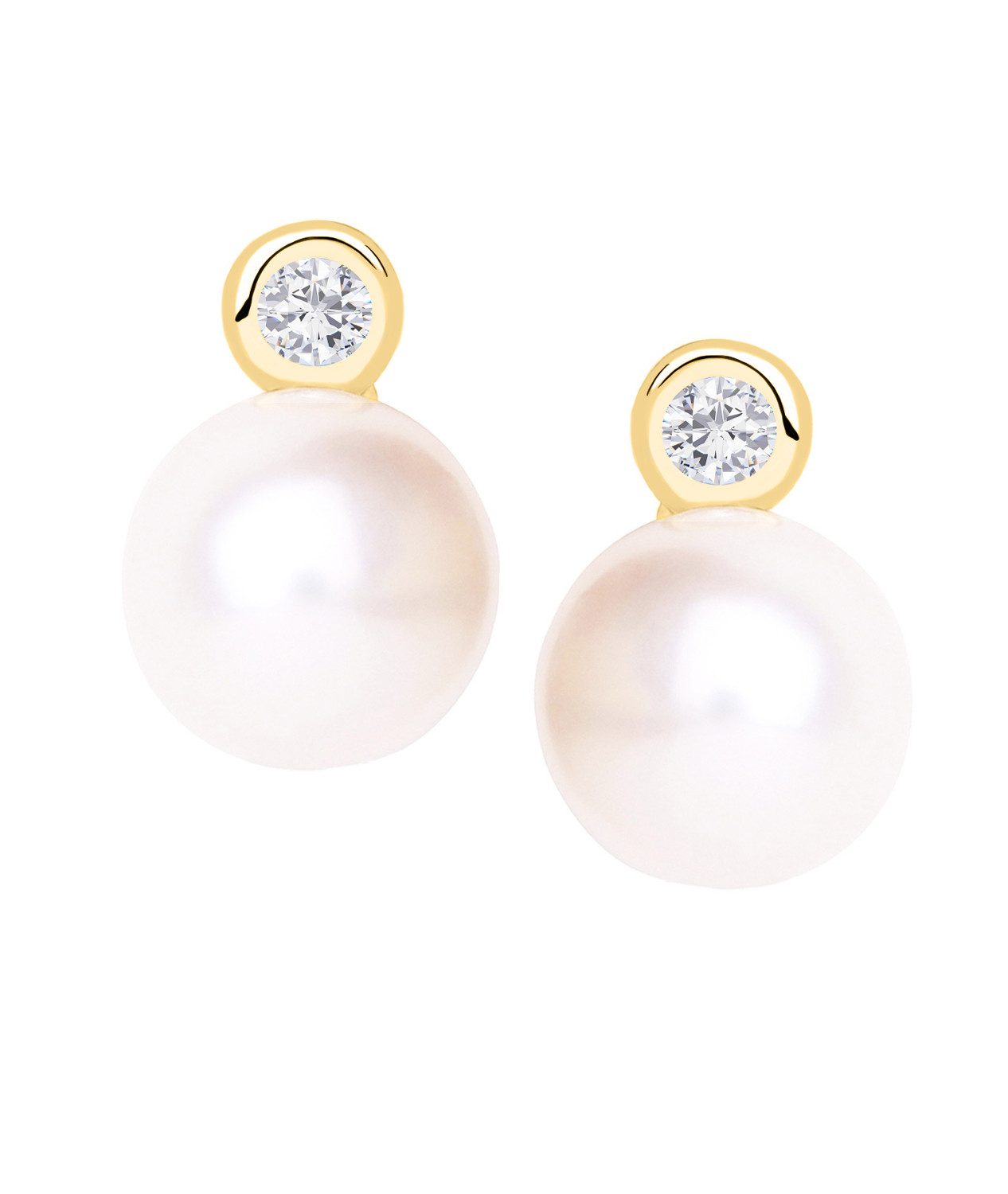 My Gold Paar Ohrstecker Damen & Mädchen Perlen Ohrringe Gold 333 Gelbgold (8 Karat) 5mm - Orif (Set, 2-tlg., inkl. Schmuckbox), Geschenke