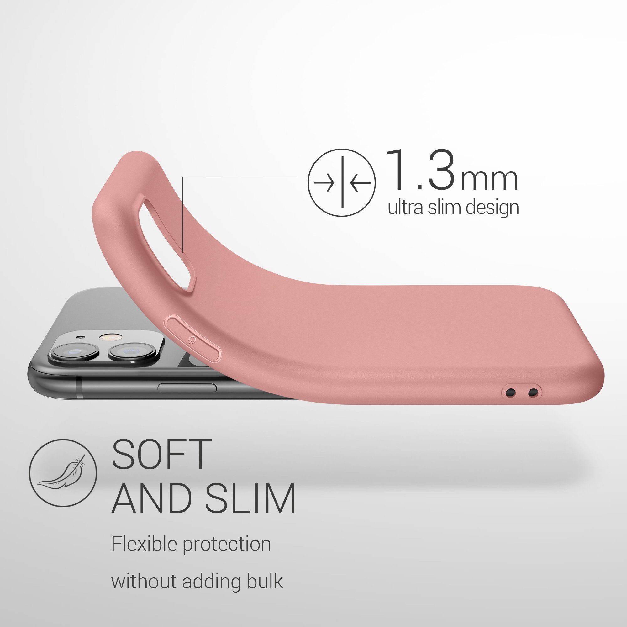kwmobile Handyhülle Hülle für Apple iPhone 11, Hülle Silikon - Soft Handyhülle - Handy Case Cover