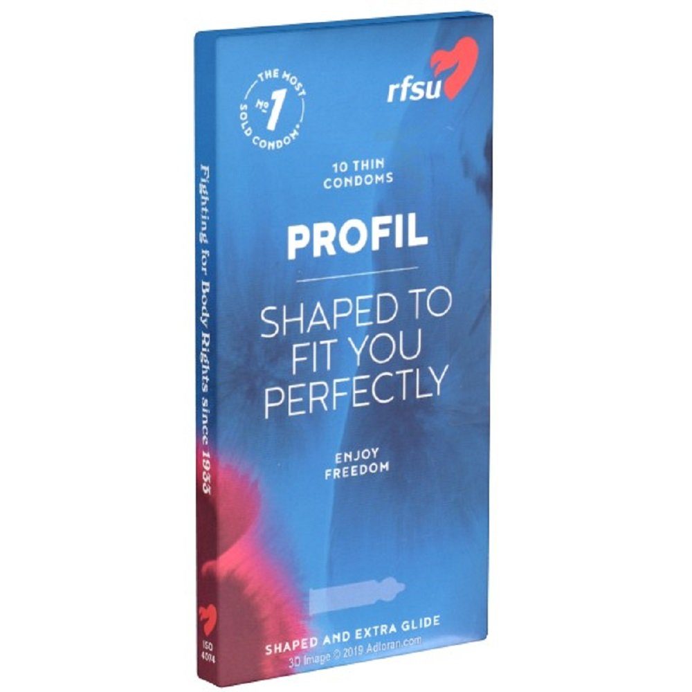 Rfsu Kondome Profil (Shaped to fit you perfectly) Packung mit, 10 St., Kondome mit besonderer konturierter Passform