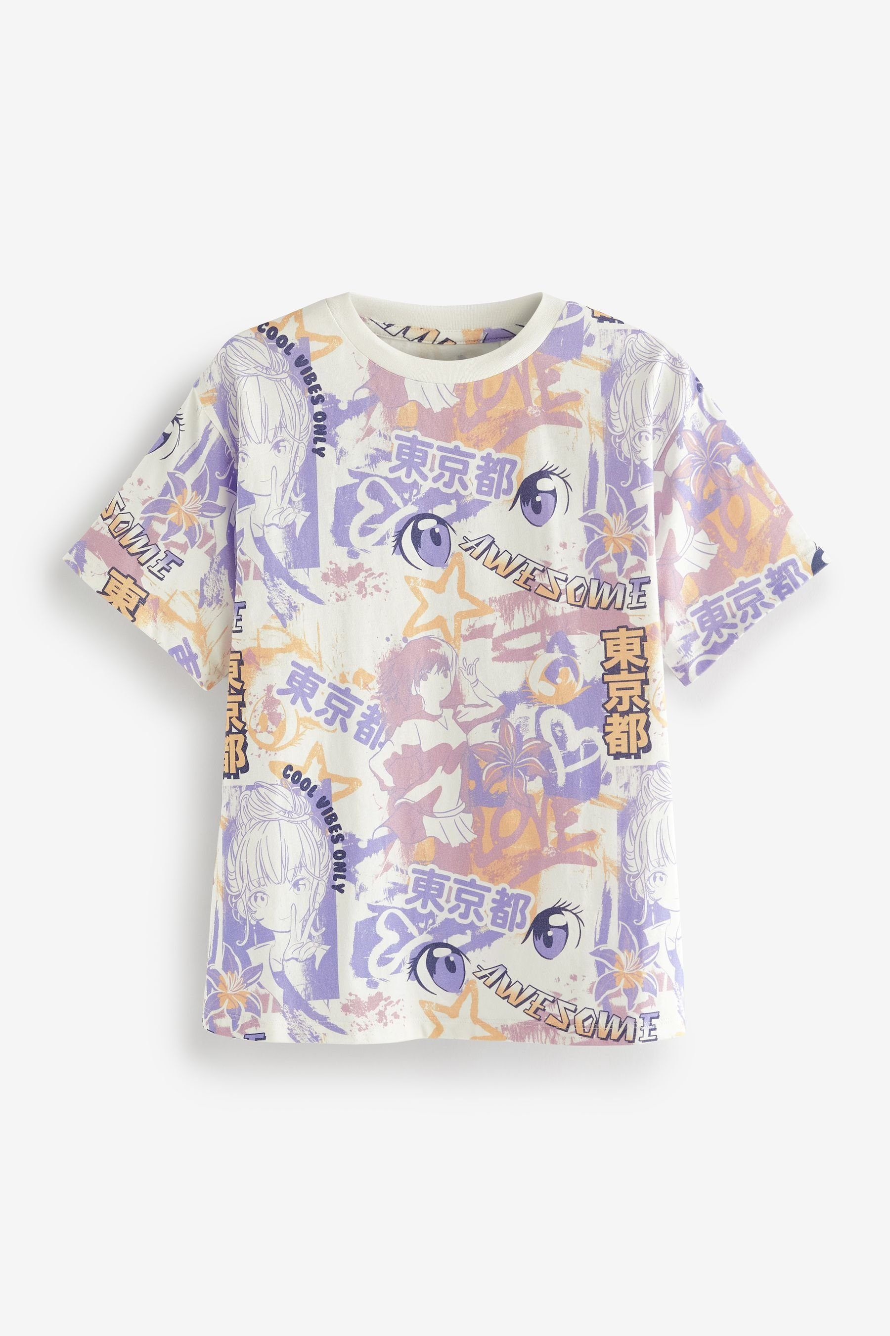 Next T-Shirt T-Shirt mit Anime-Print (1-tlg) White