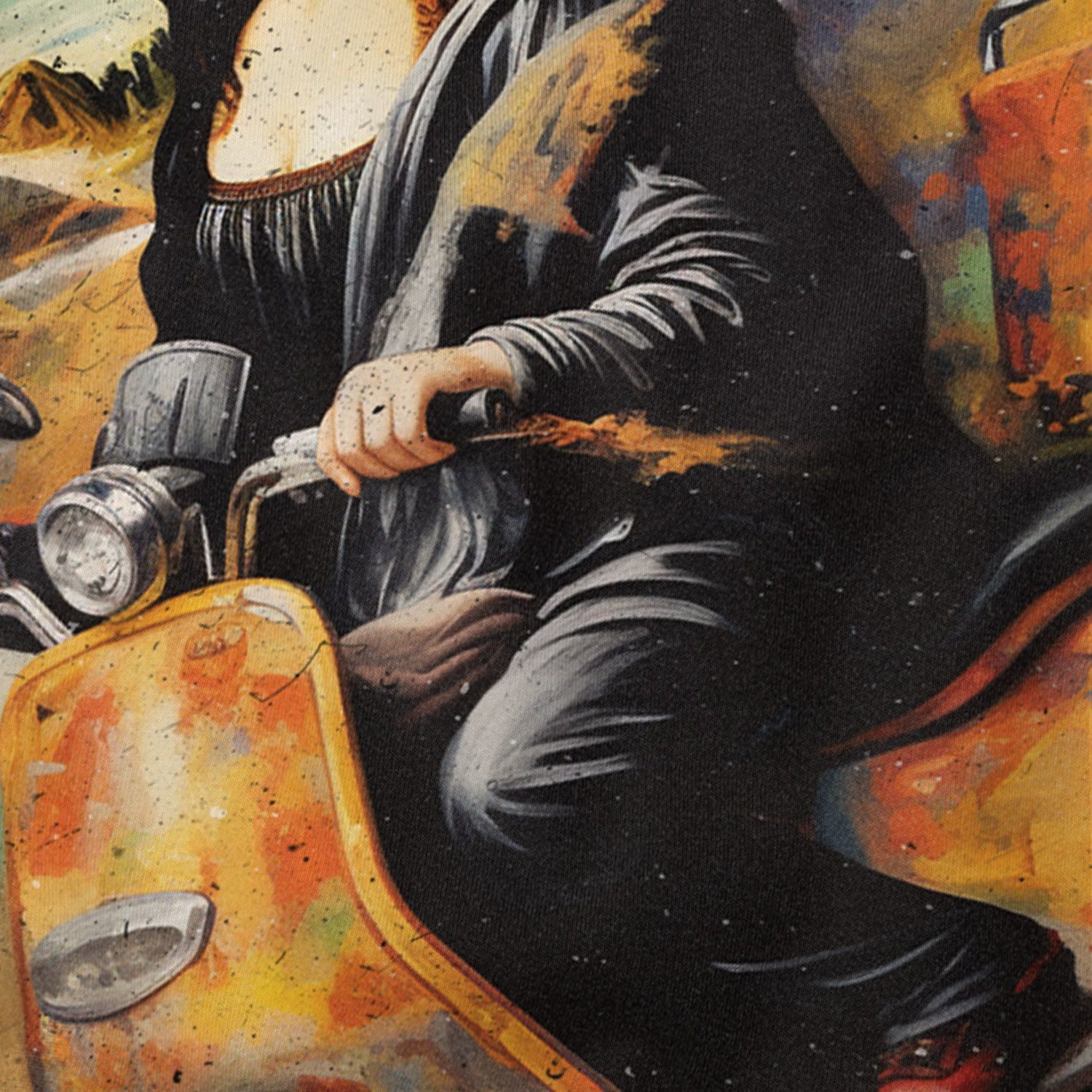 MoonWorks Print-Shirt Herren T-Shirt Print Aufdruck Mona Lisa Parodie Meme günstig online kaufen