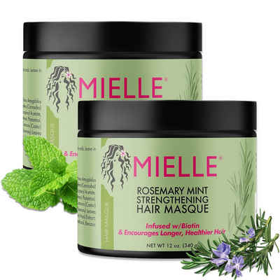 Mielle Organics Haarmaske Haarmaske Haarwachstum Haarkur Rosmarin Aroma Minze Mielle Organics, 2-tlg.