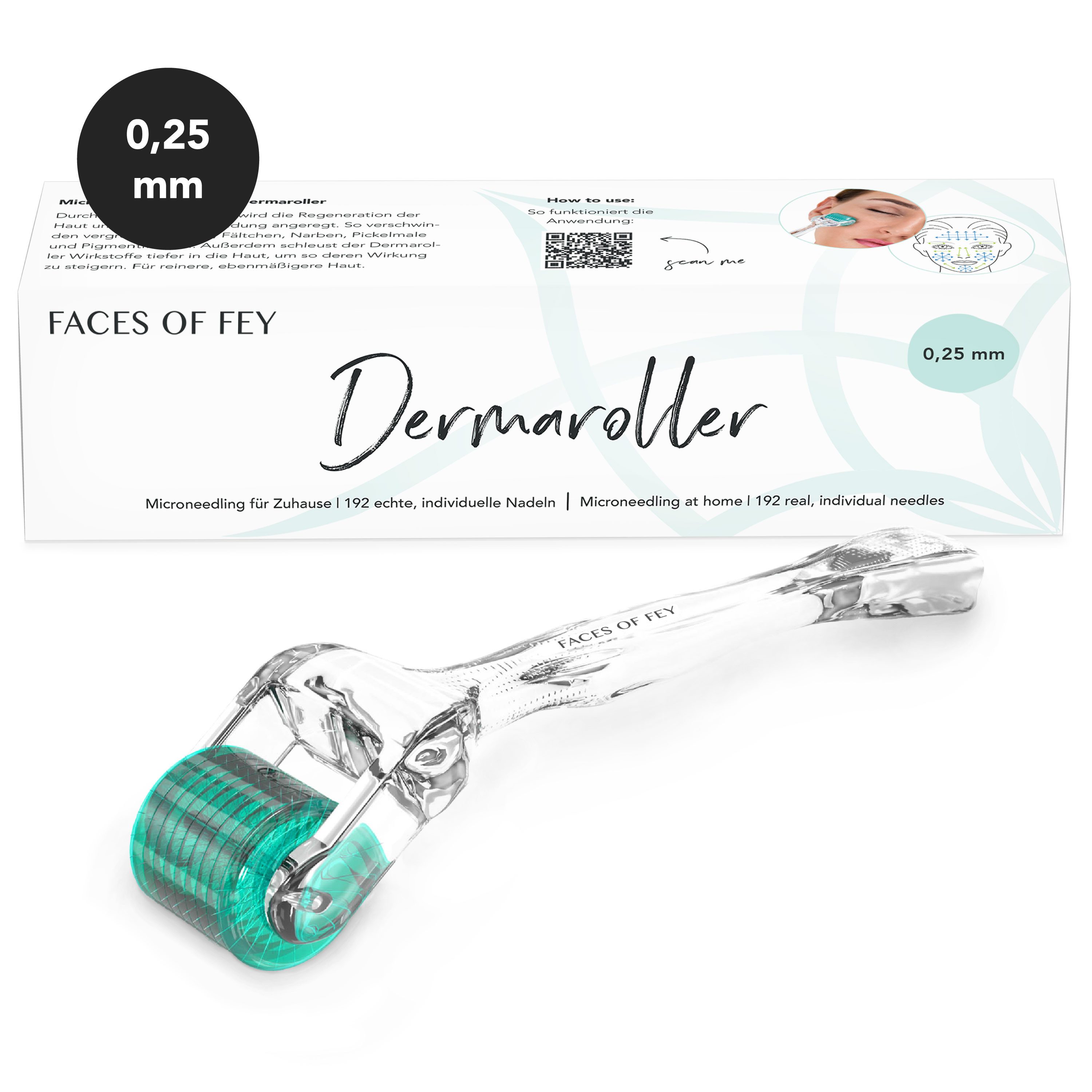 Dermaroller 192 ECHTE Nadeln