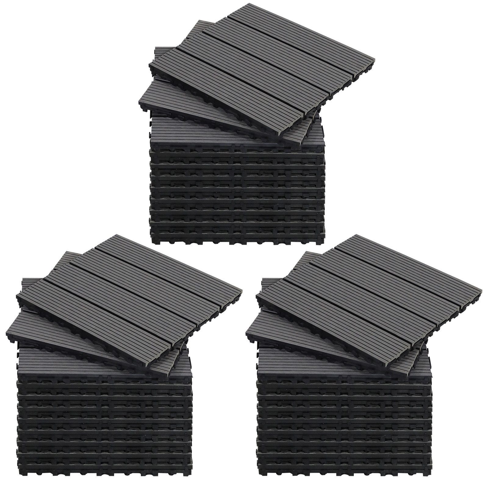 CCLIFE Terrassendielen WPC Terrassendielen, Balkon Boden, 30x30cm/ 30x60cm, (33-St)