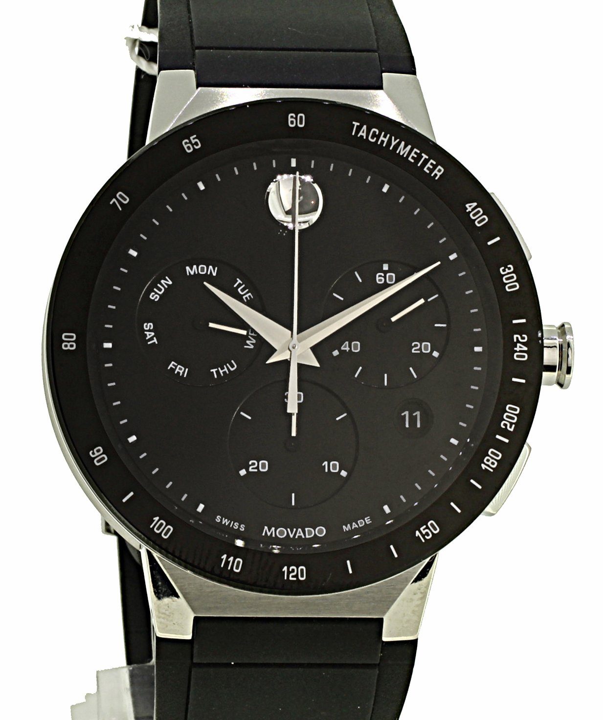 MOVADO Quarzuhr Movado Herren Uhr Swiss Made Chronograph 0607240