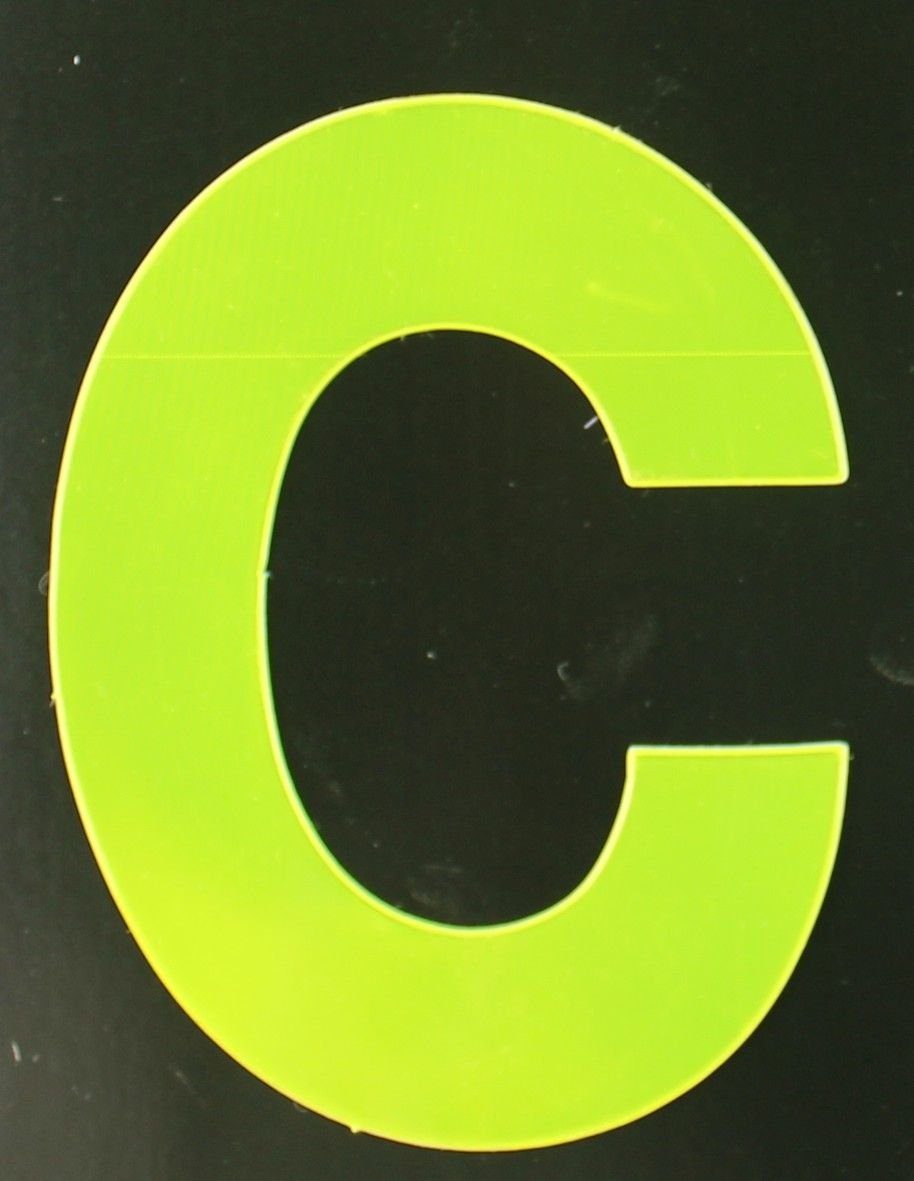 Aco Hausnummer Conacord Reflektierender Klebebuchstabe C gelb C