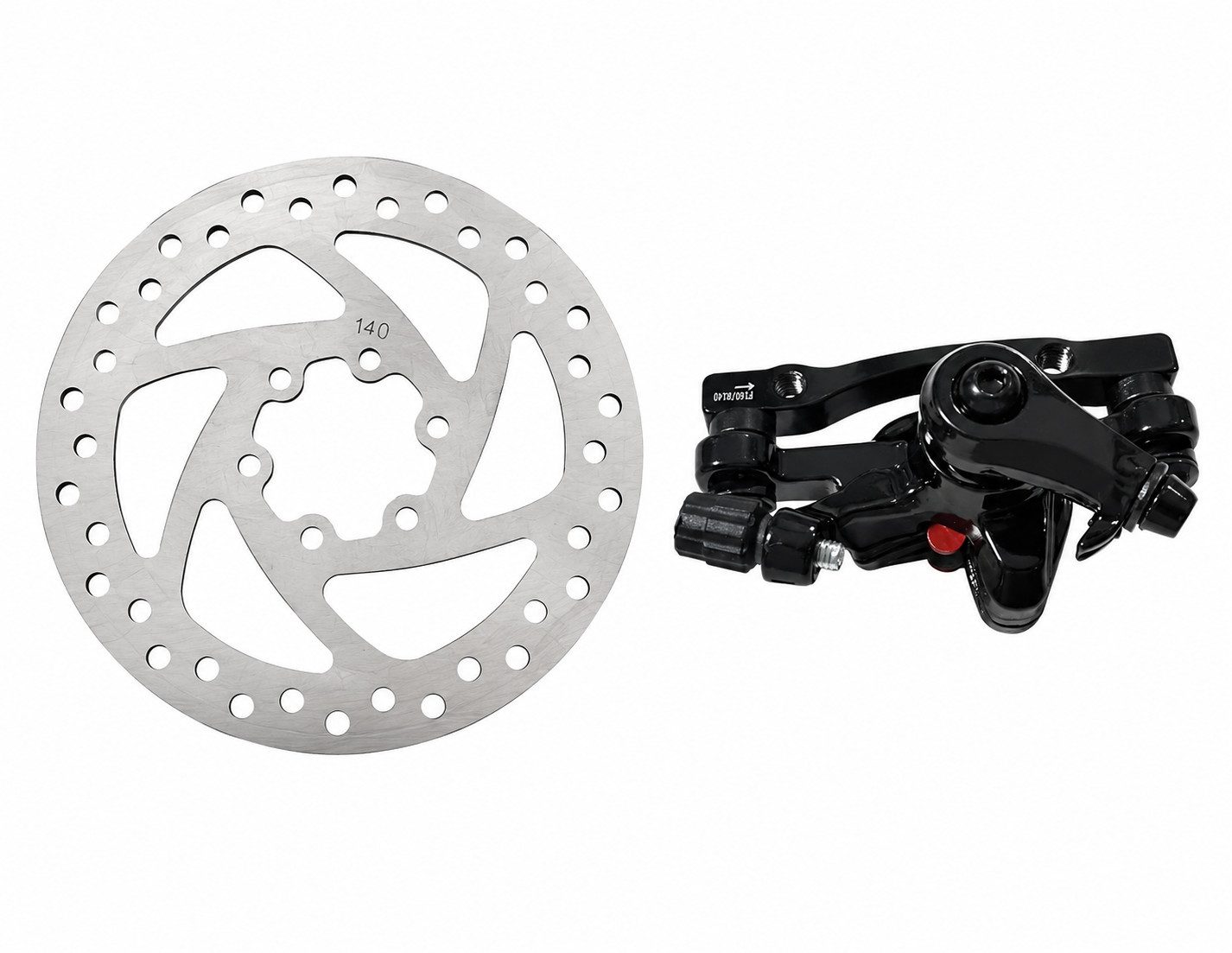 RCB Scheibenbremse für E-Scooter (2-St., Bremsscheibe und Bremssattel)
