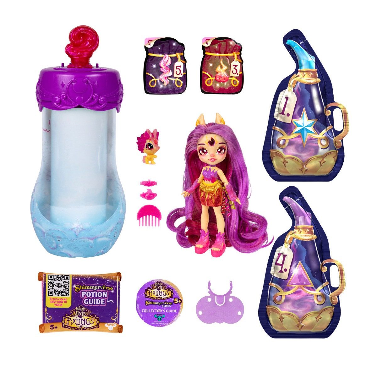 Folia Babypuppe Magic Mixies Puppe Pixlings s2 glxy hair doll Pippa