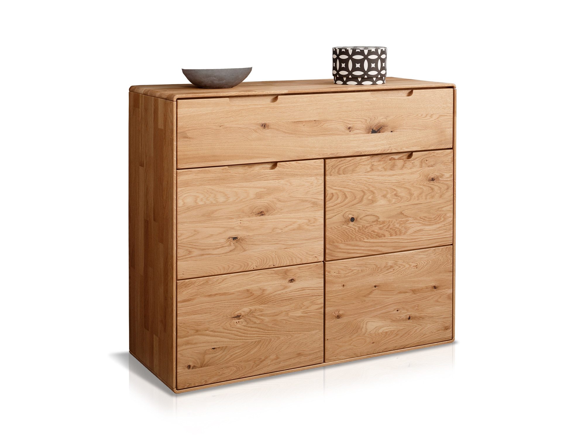 Moebel-Eins Kommode, ANDINO Kommode II, Material Massivholz, Wildeiche geölt