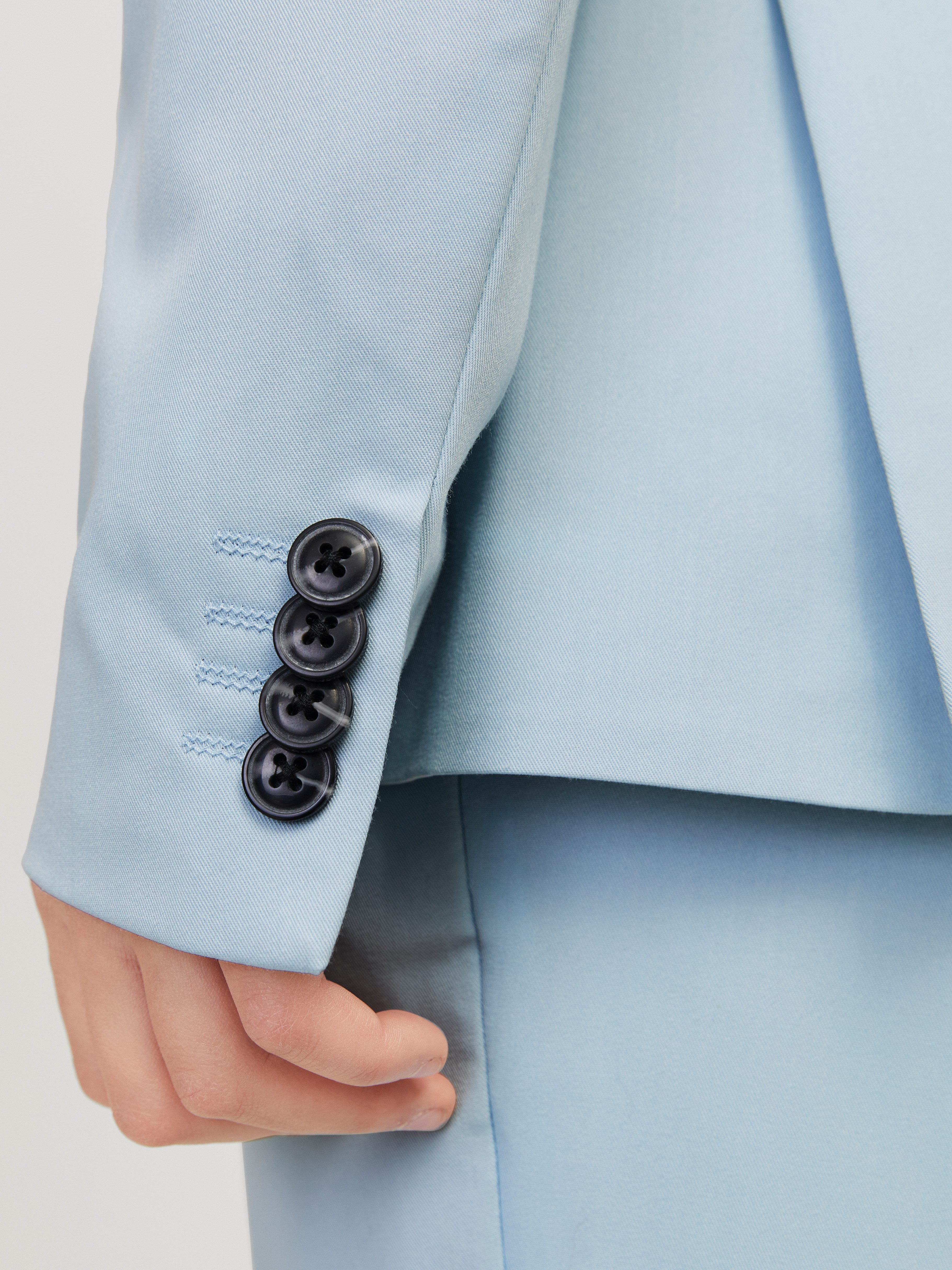 Jack & Jones Junior Sakko JPRSOLAR stylisch, elastisch, pflegeleicht unifarben, modisch, slim fit, Reverskragen