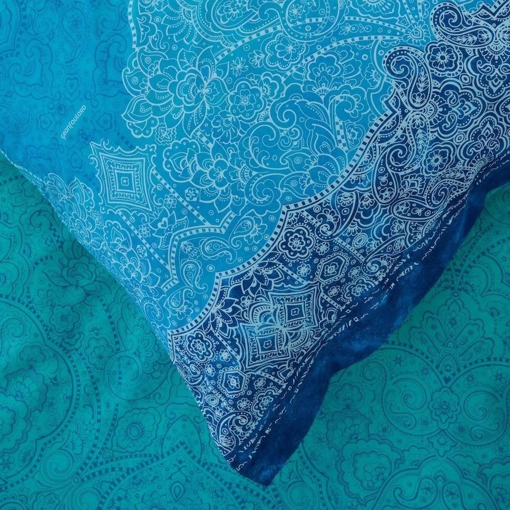 Bassetti Bettwäsche Bettwäsche Dolceacqua Bluette 240 x 220 cm, Mako Satin, 3 teilig