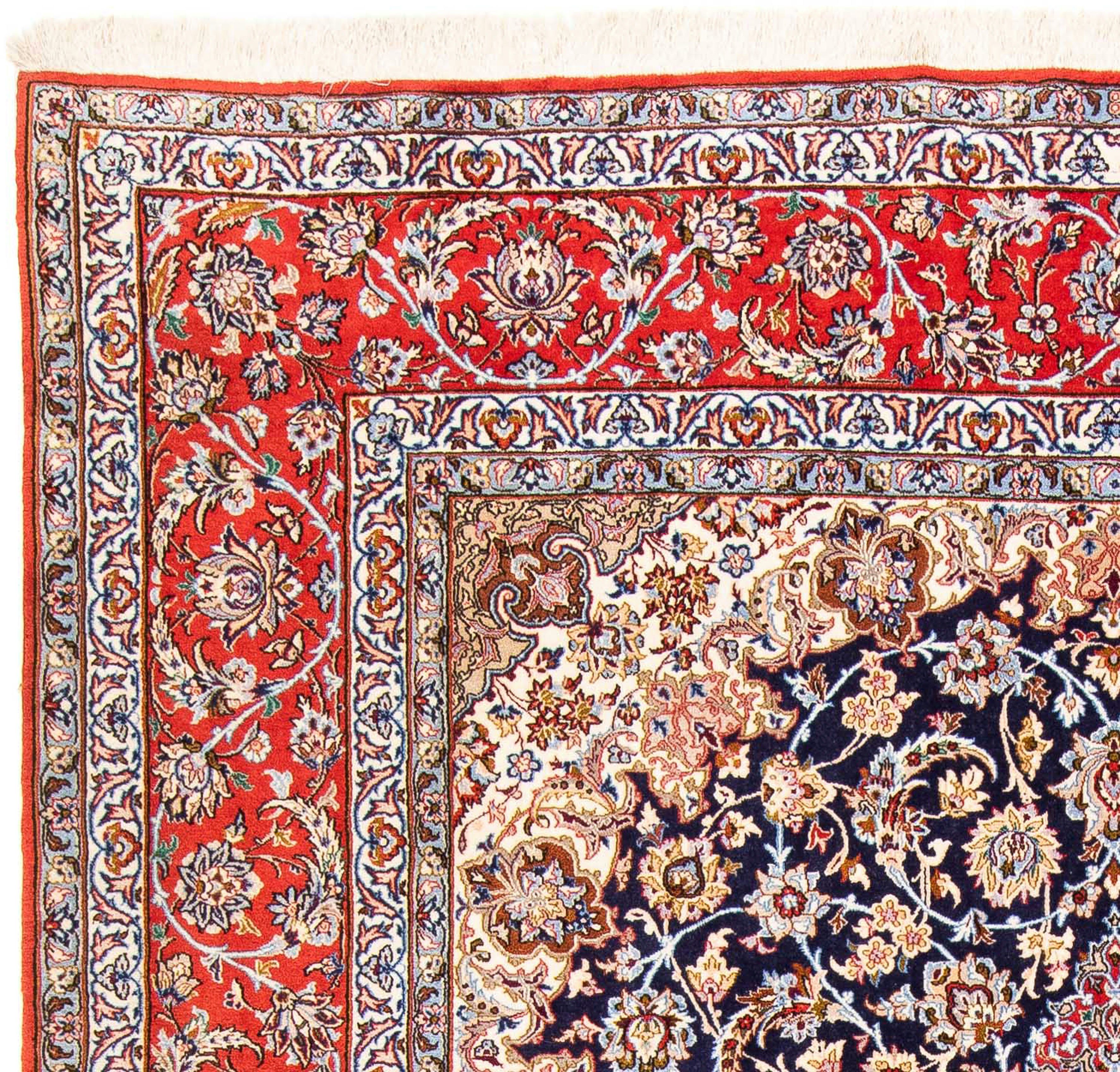 Orientteppich Perser - - Einzelstück Premium mm, cm Höhe: rot, Zertifikat rechteckig, Wohnzimmer, 6 - 310 x - mit morgenland, Handgeknüpft, 200 Isfahan