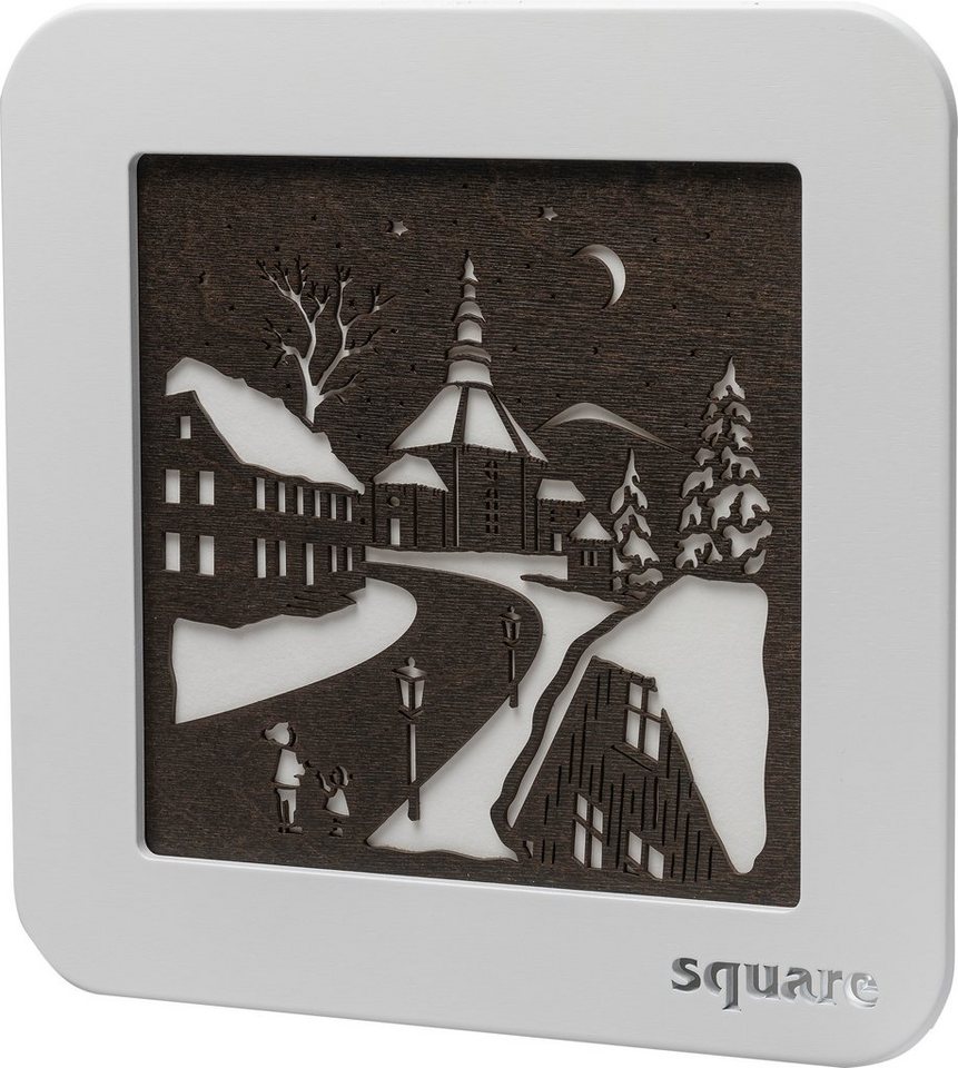 Weigla LED-Bild Square - Wandbild Seiffen, Weihnachtsdeko, (1 St), mit  Timer, einseitiges Motiv, Aus FSC®-zertifiziertem Holz