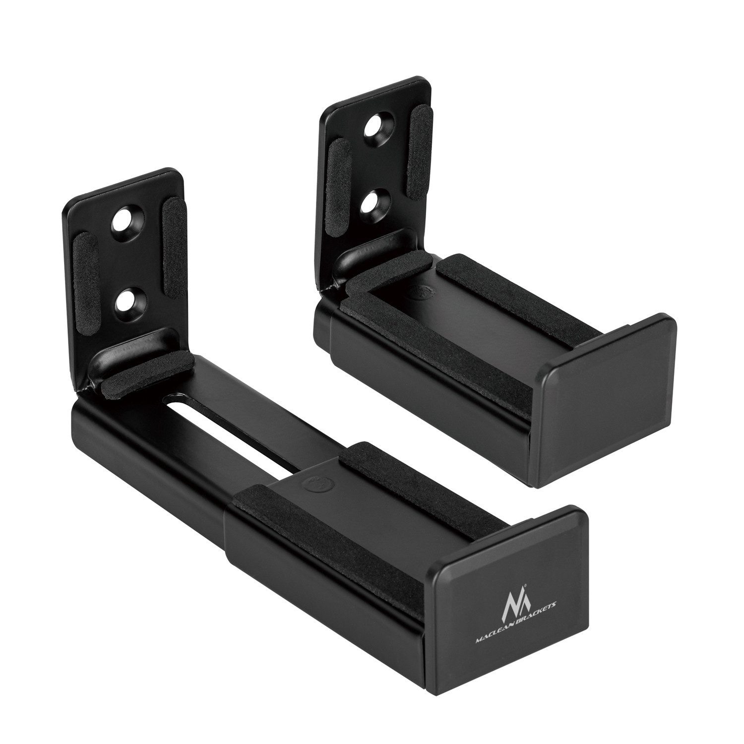 Maclean Soundbar-Halterung MC-932 Wandhalterung für 1 Soundbar oder 2 Lautsprecher, (2-tlg., 90–154 mm Tiefe • bis 15 kg • Heimkino & Wohnzimmer)