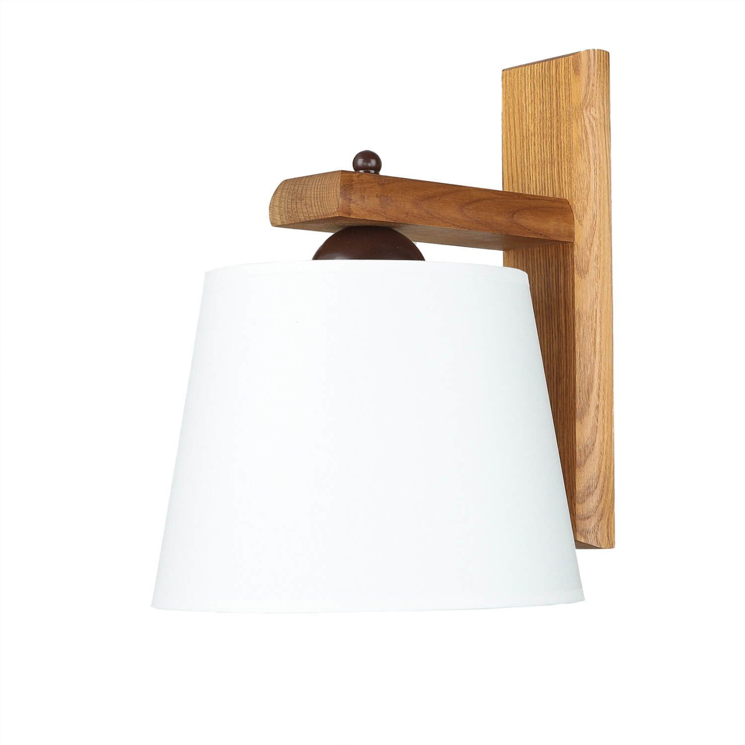 BEVERELY, Stoffschirm Licht-Erlebnisse Wandleuchte Holz Moderne ohne Wandleuchte Leuchtmittel, Ambiente Wohnzimmer Lampe