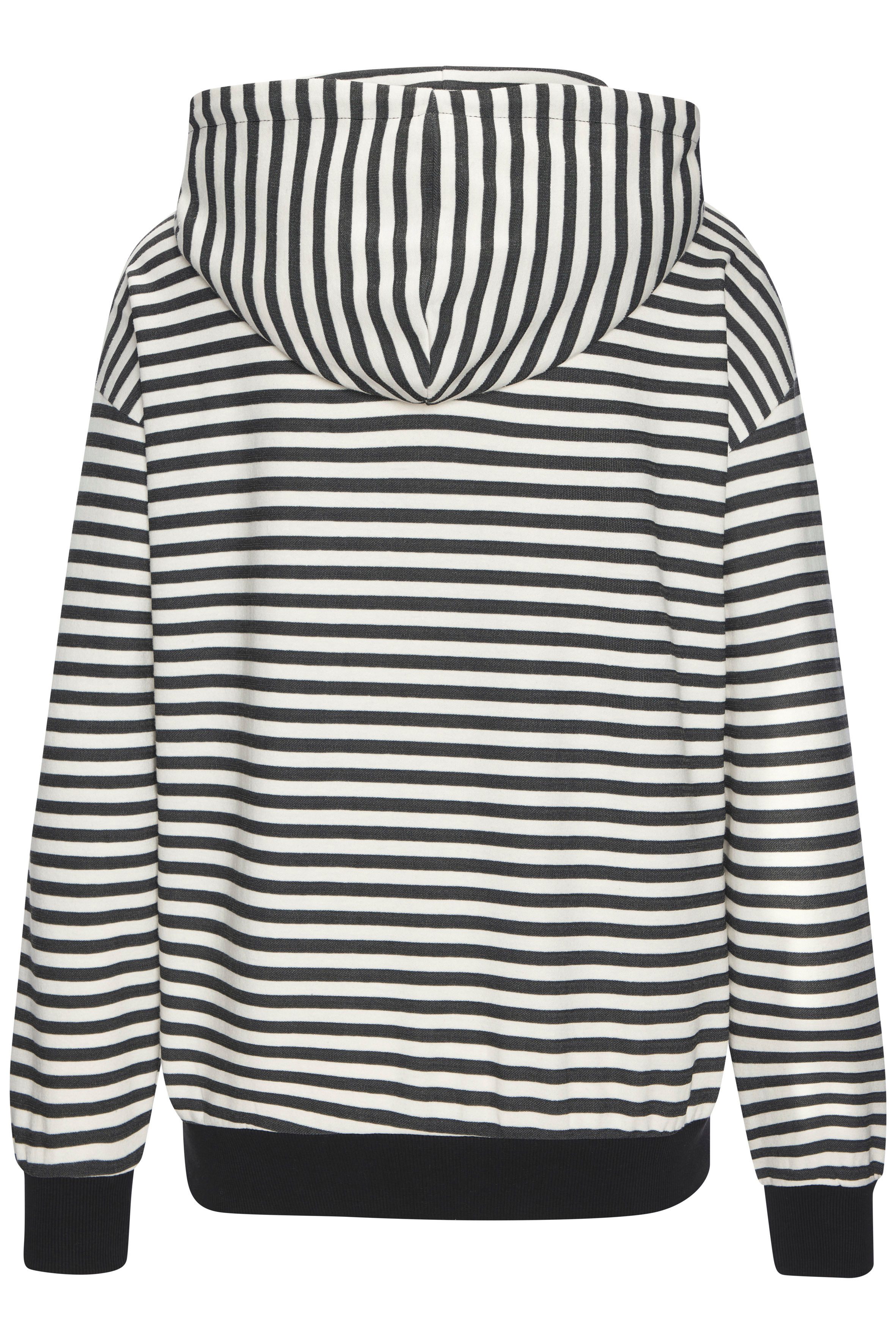 H.I.S Kapuzenpullover im Streifenlook mit großen Print, Loungewear