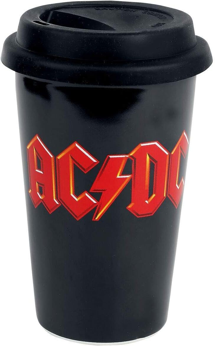 Klangundkleid Coffee-to-go-Becher AC/DC Reisebecher, 1-tlg., Offiziell lizenziertes AC/DC Produkt