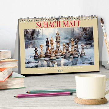CALVENDO Wandkalender Schach Matt (Tischkalender 2025 DIN A5 quer), CALVENDO Monatskalender