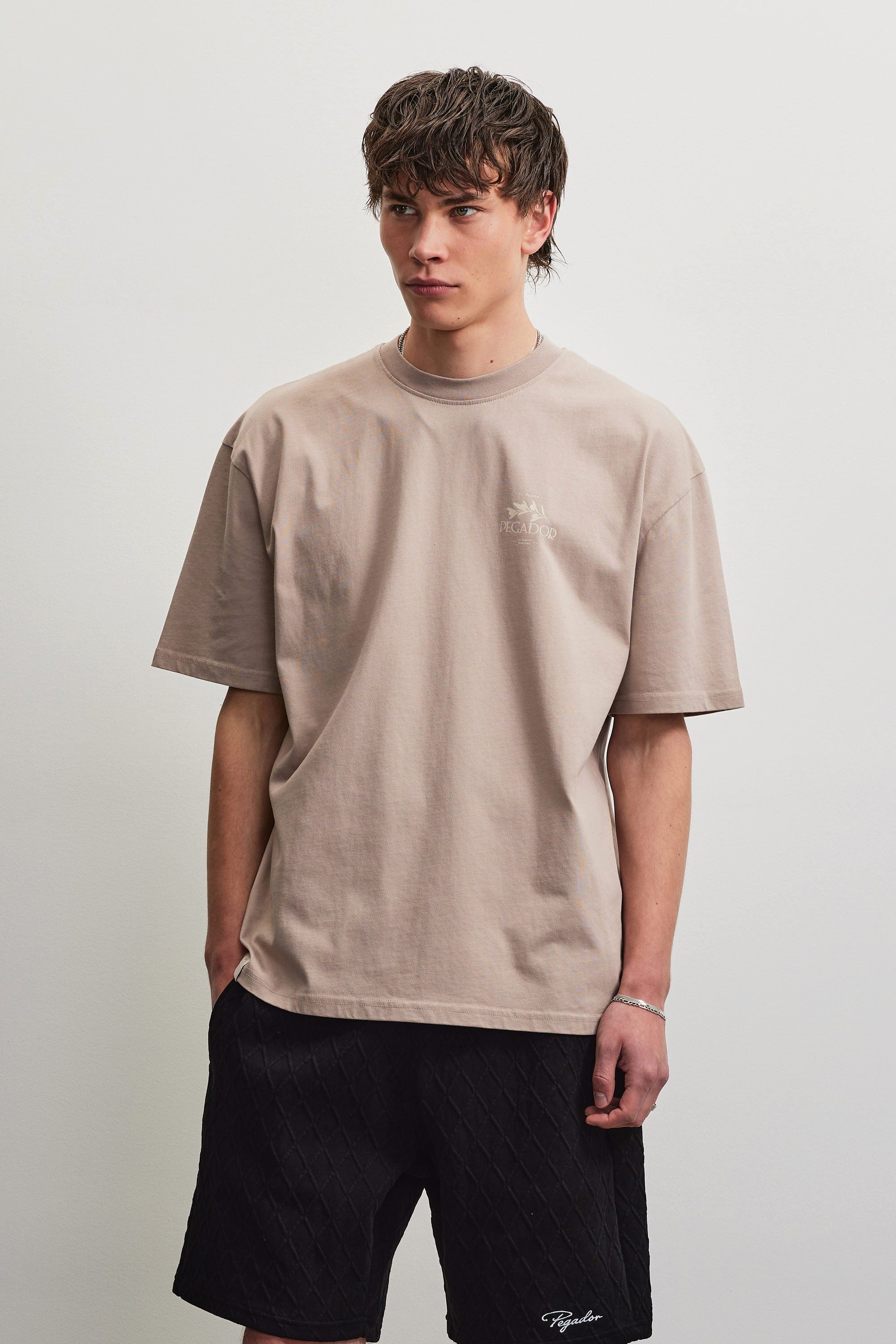 PEGADOR Rundhalsshirt TRAVNIK OVERSIZED TEE