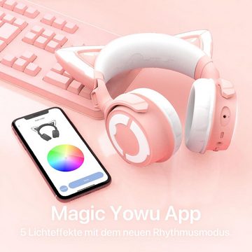 YOWU Kabelgebundene Verbindung Gaming-Headset (Perfekt für erstklassiges Musikerlebnis und Spielewelten, designt für magische Mädchen, Beeindruckenden Klang mit der 50-mm-Treibereinheit und Dual-Channel)