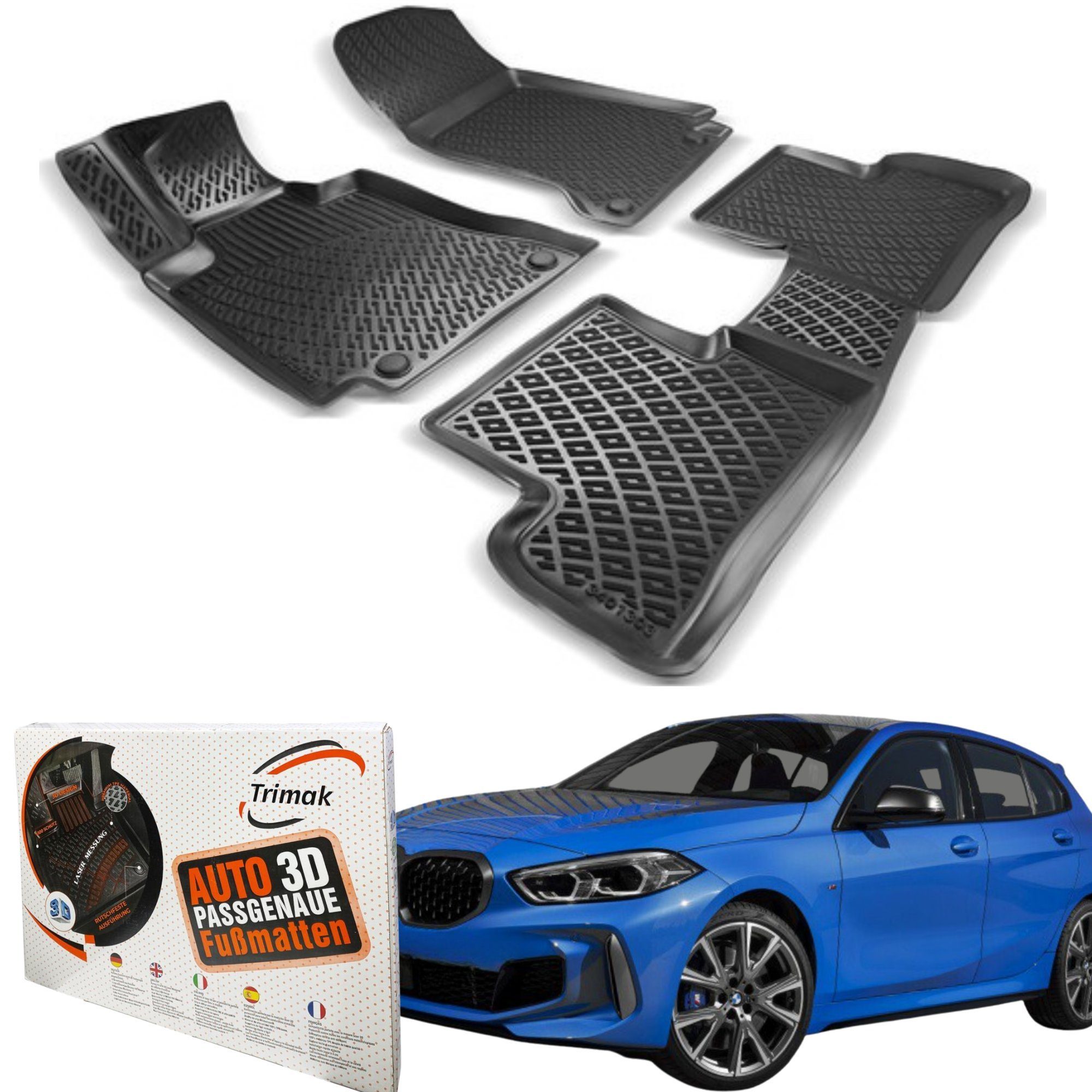 Trimak Auto-Fußmatte, Trimak BMW 1´er F40 (seit 2019) Auto Gummimatten Auto  Fußmatten | Automatten
