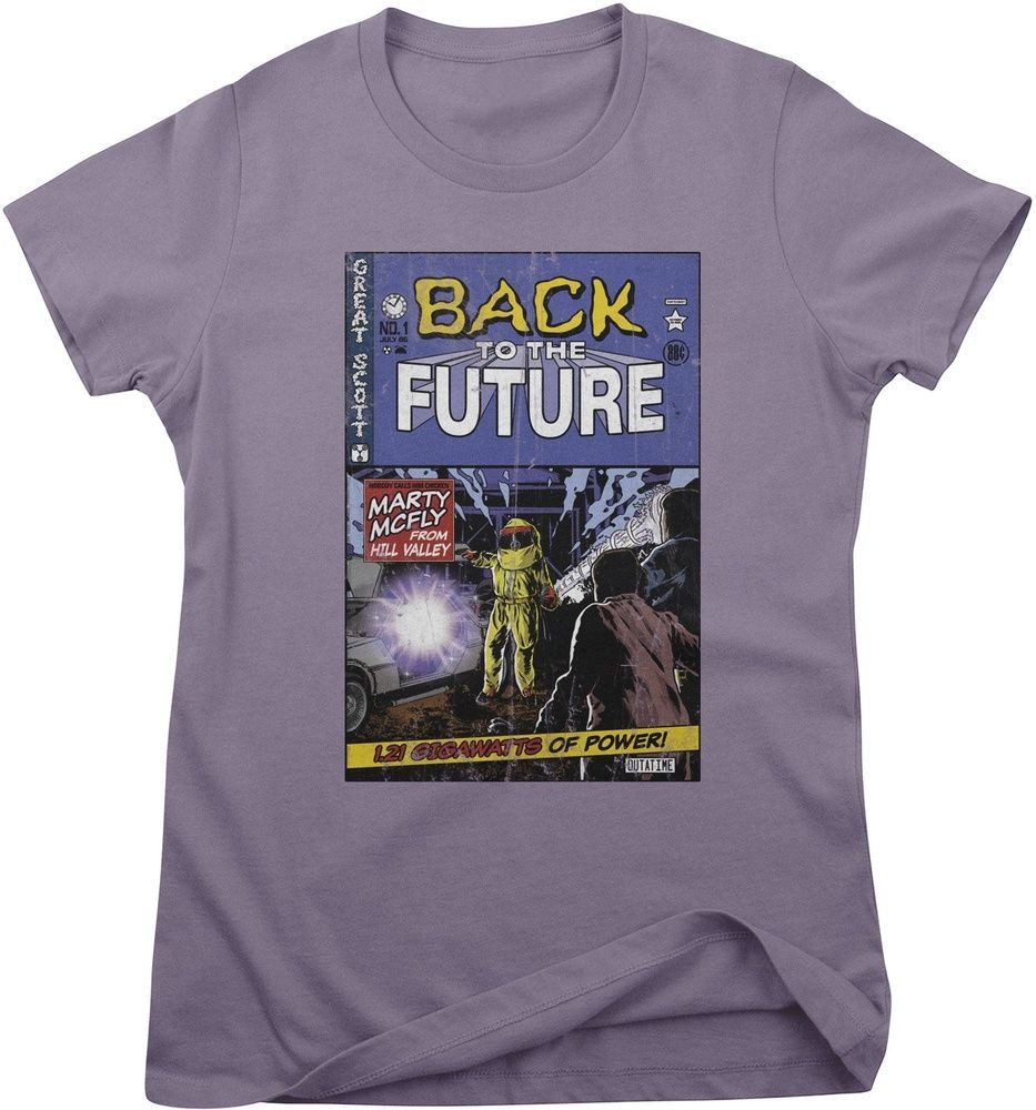 Back to the Future T-Shirt Back To The Future Comic Book Cover Girly Tee