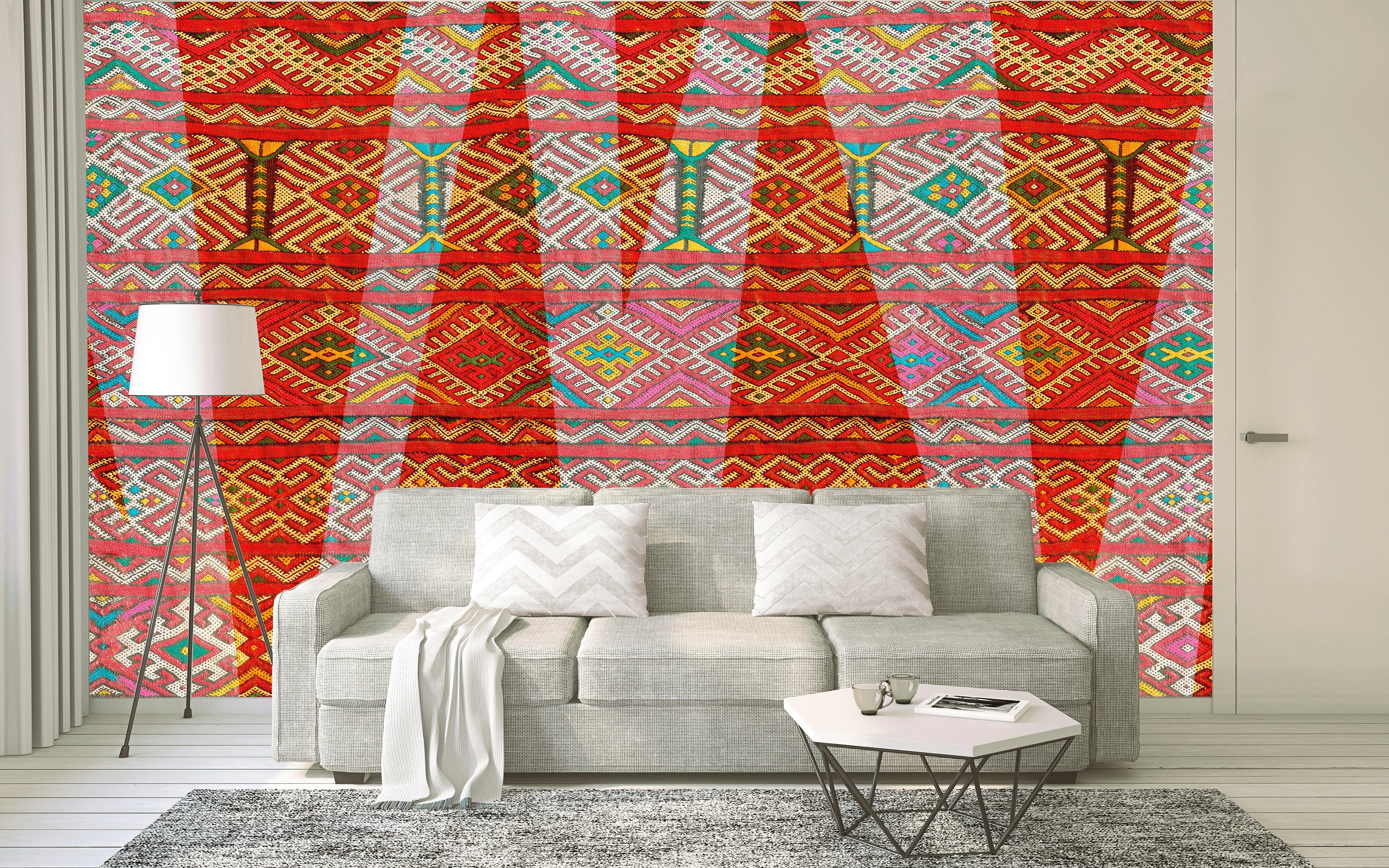 Architects Paper Fototapete Atelier 47 Carpet Pattern 3, glatt, gestreift, (5 St), Vlies, Wand, Schräge, Decke