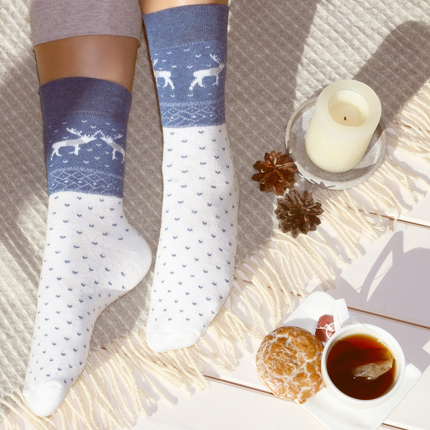 Footstar Thermosocken Damen Wintersocken (6 Paar) Warme Vollfrottee Thermo Socken
