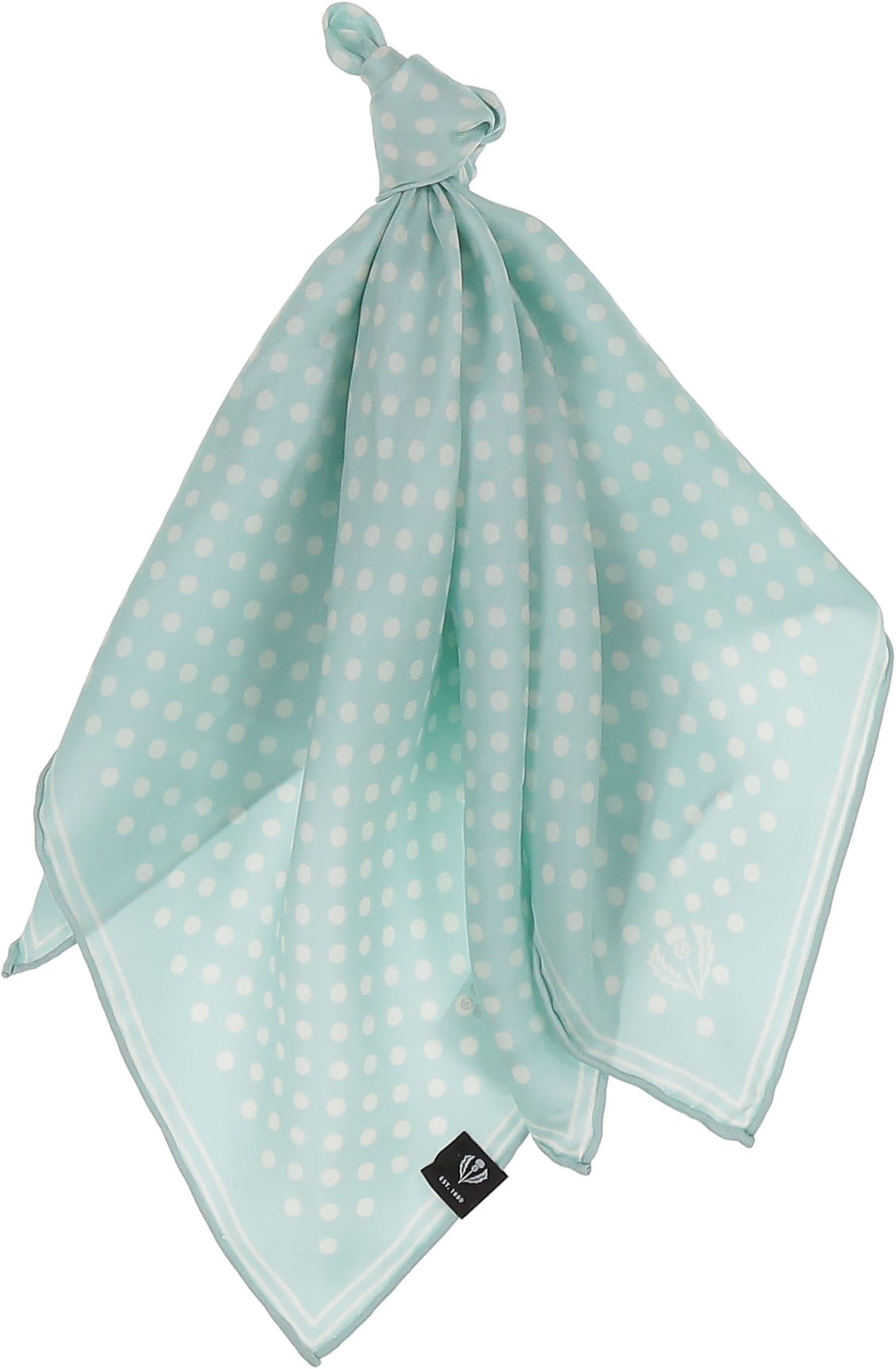 Seide (1-St), misty blue Seide Modetuch aus Fraas Bandana, reiner