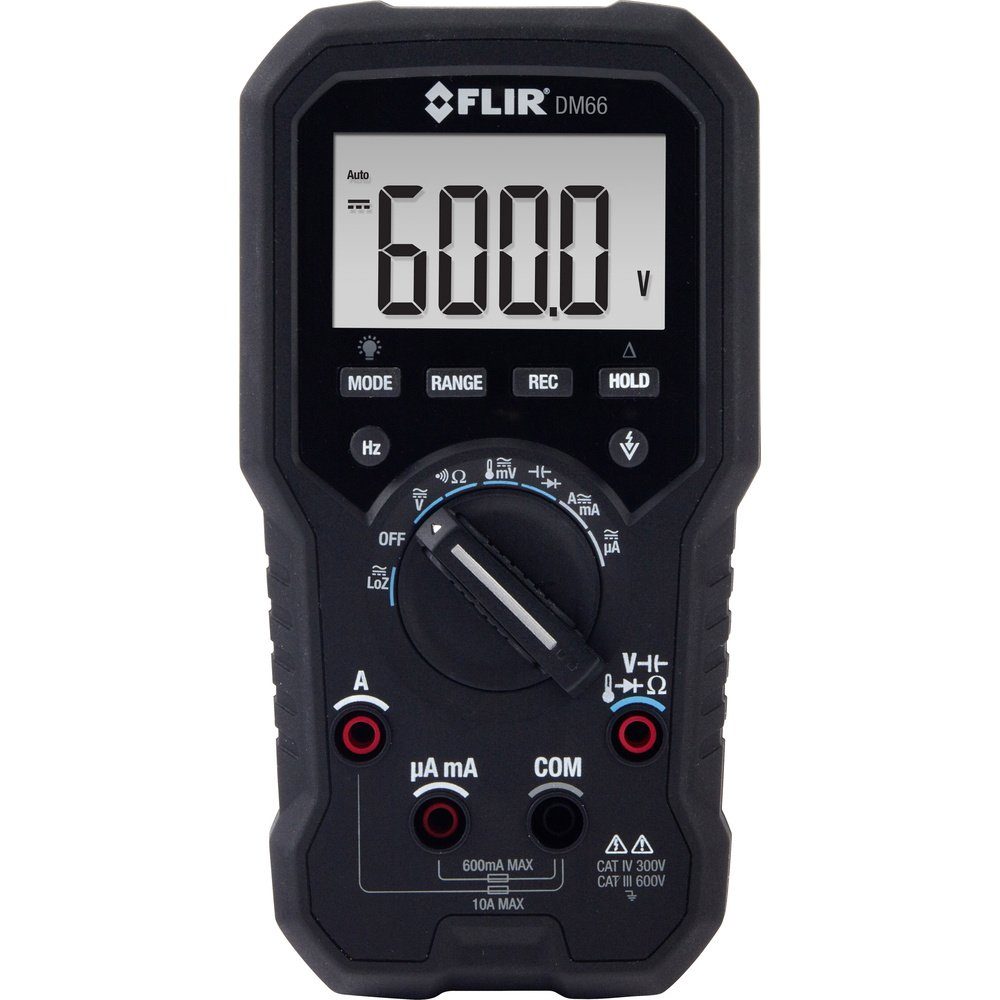 Flir Тестер напруги FLIR DM66 Hand-Multimeter digital CAT IV 300 V, CAT III 600 V, (DM66)