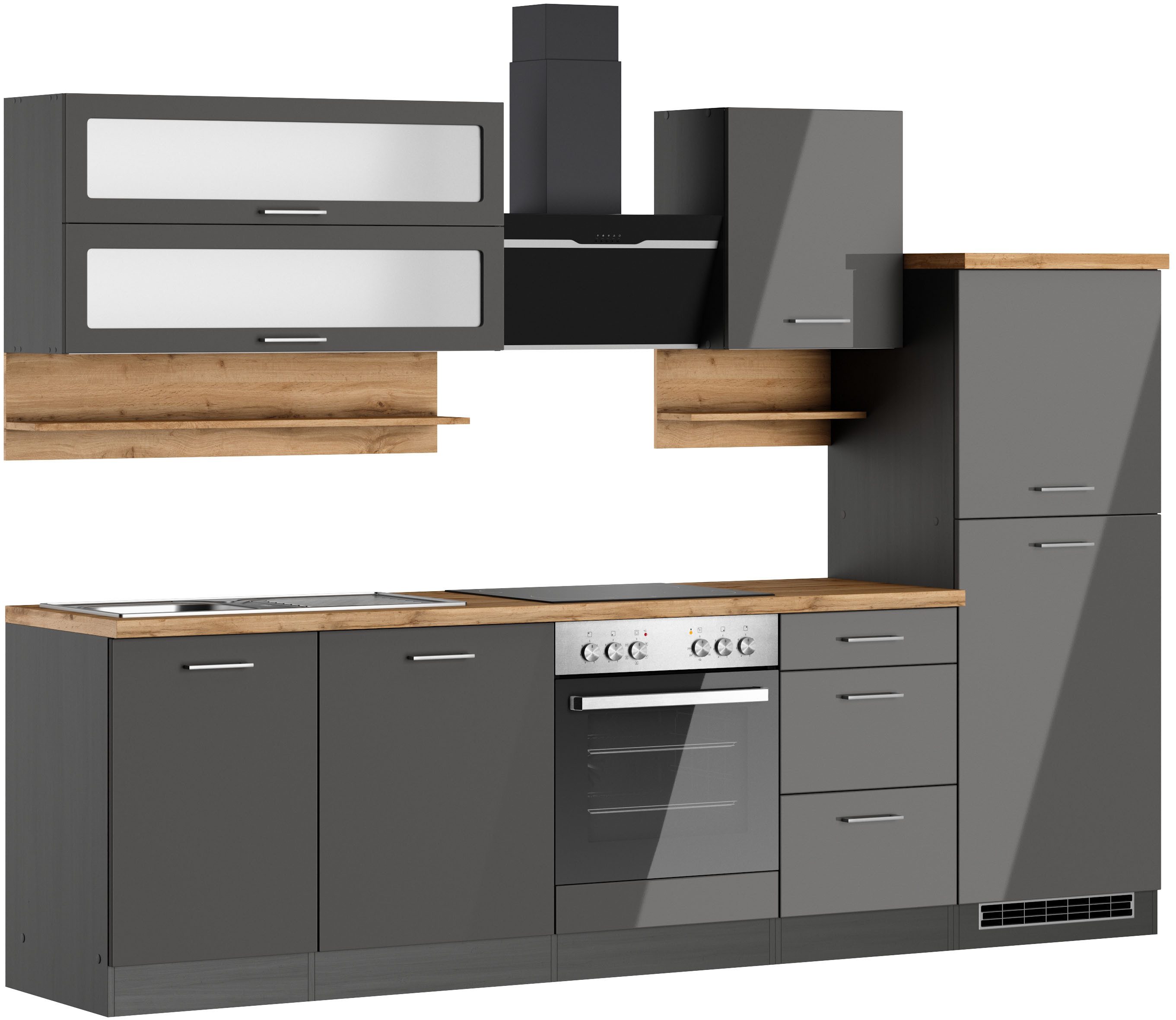 KOCHSTATION Küchenzeile KS-Milan, 280 cm breit, günstig online kaufen